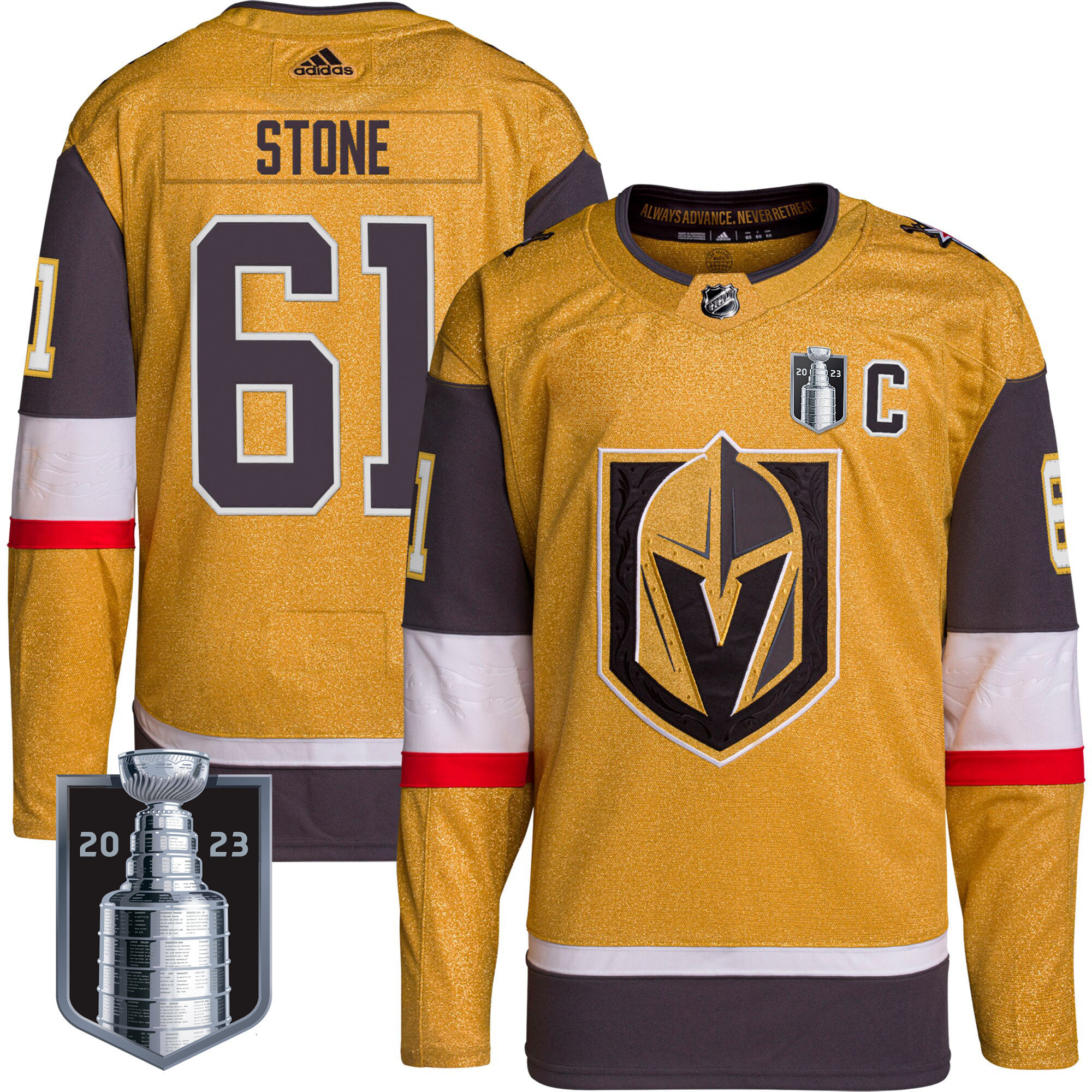 Men's Vegas Golden Knights 2023 Stanley Cup Final Jersey V2 - All Stitched - Image 6