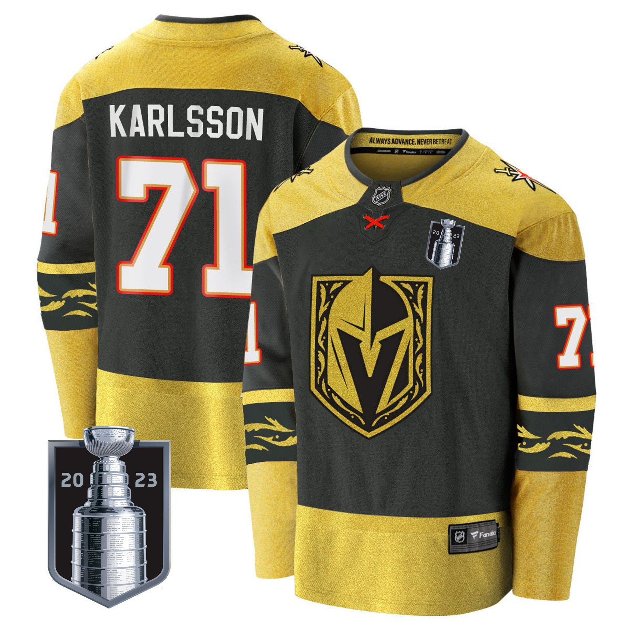 Men's Vegas Golden Knights 2023 Stanley Cup Final Jersey V2 - All Stitched - Image 28