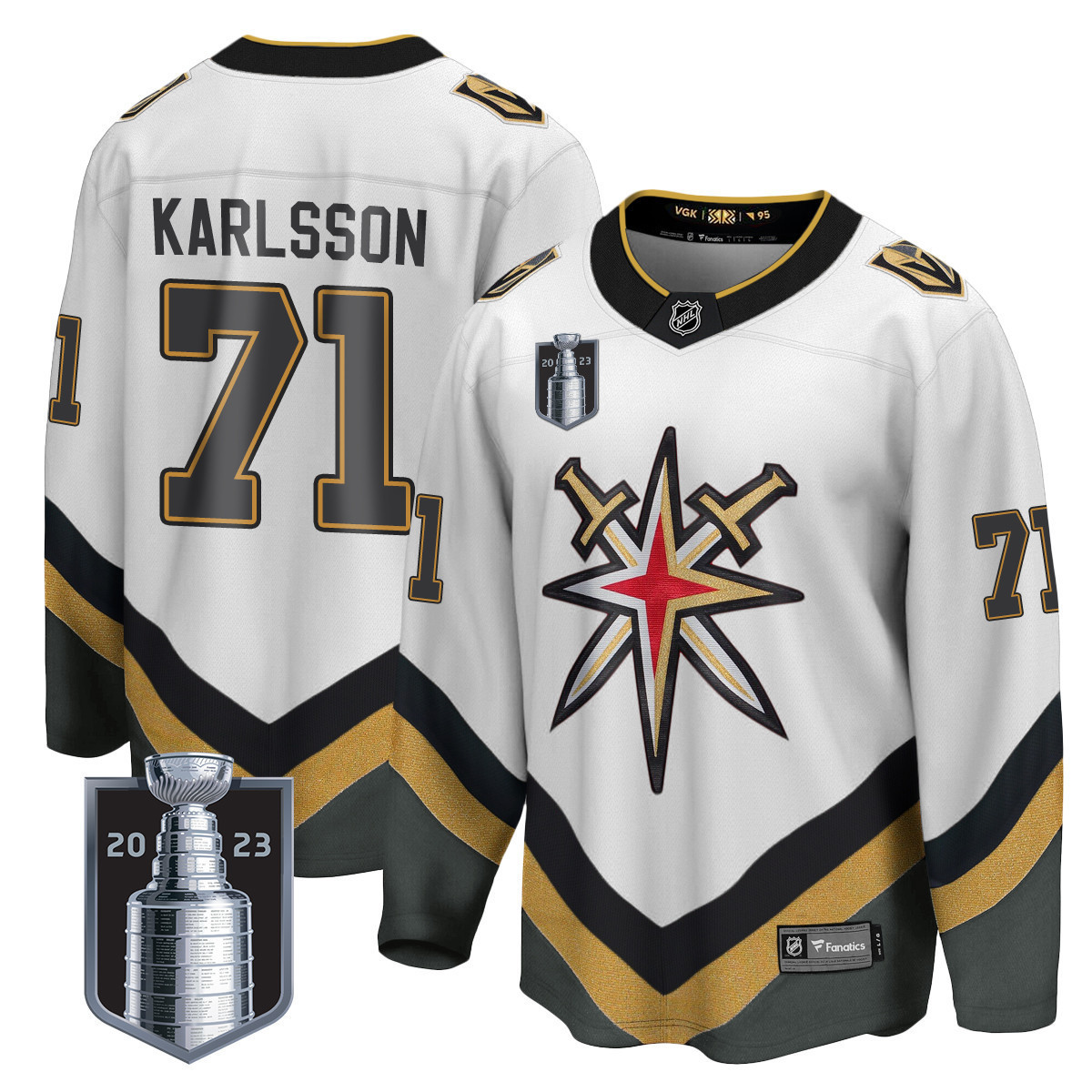 Men's Vegas Golden Knights 2023 Stanley Cup Final Jersey V2 - All Stitched - Image 13