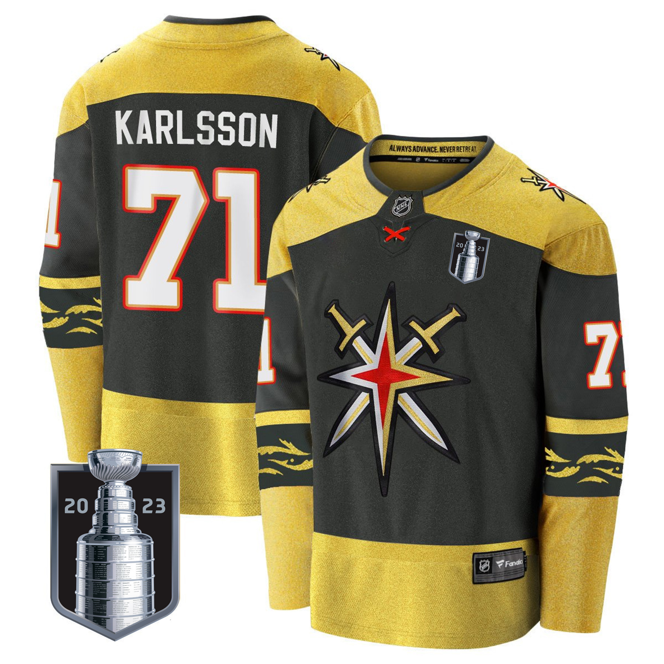 Men's Vegas Golden Knights 2023 Stanley Cup Final Jersey V2 - All Stitched - Image 38