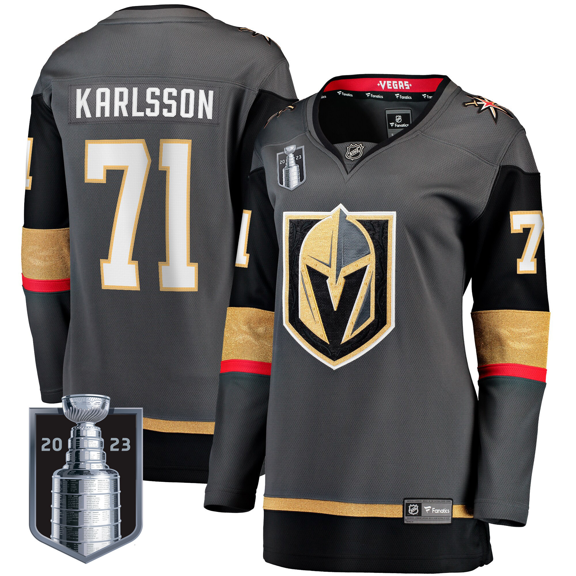 Women's Vegas Golden Knights 2023 Stanley Cup Final Jersey - All Stitched - Image 13