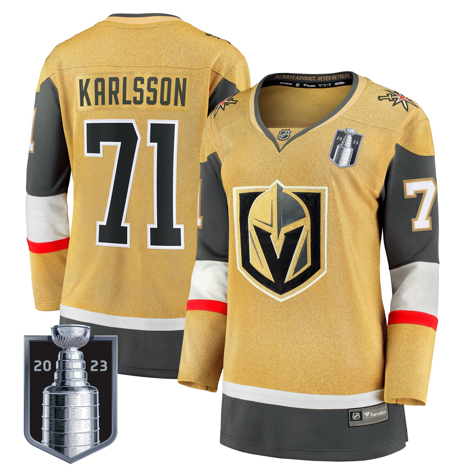 Women's Vegas Golden Knights 2023 Stanley Cup Final Jersey - All Stitched - Image 3