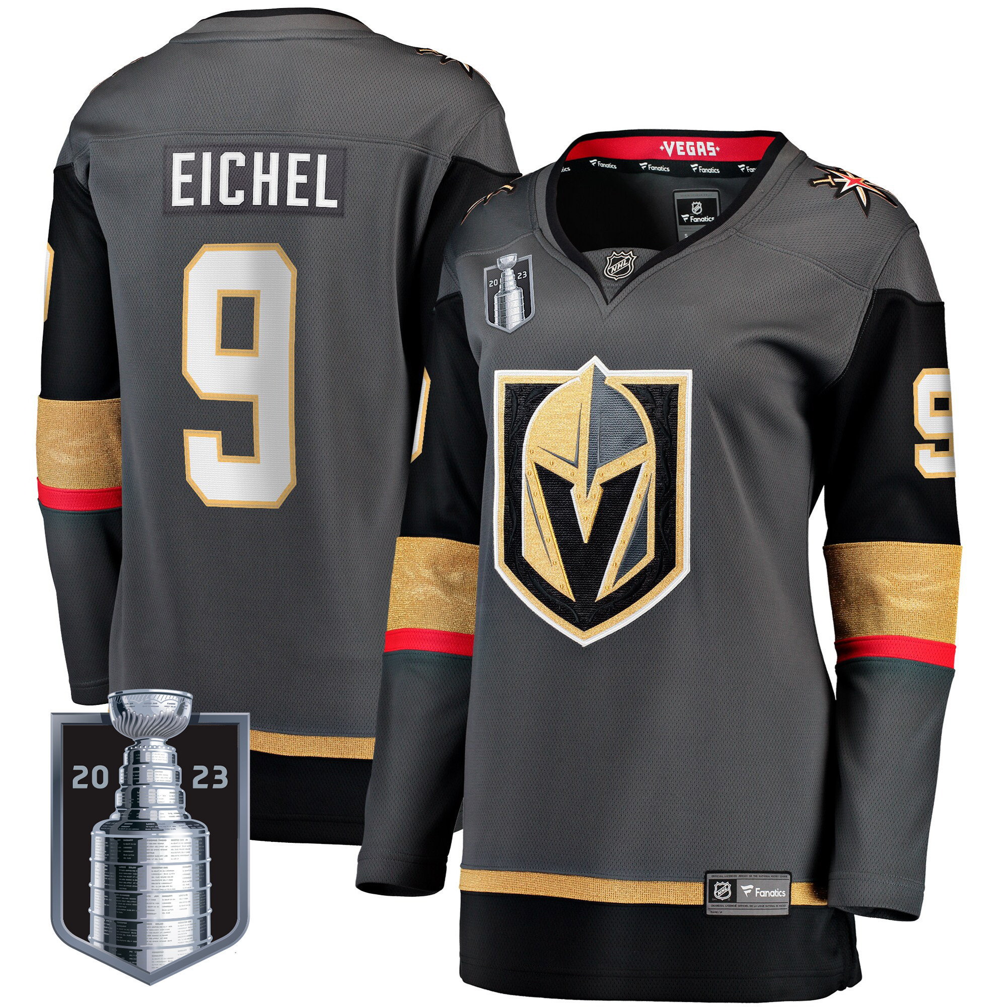 Women's Vegas Golden Knights 2023 Stanley Cup Final Jersey - All Stitched - Image 12