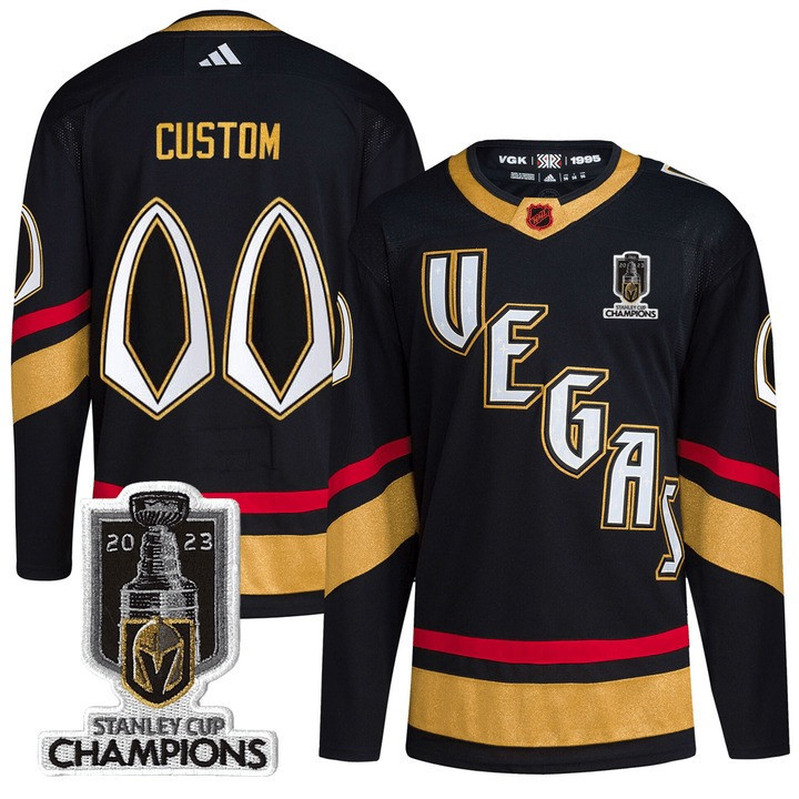 Vegas Golden Knights 2023 Stanley Champions Patch Custom Jersey V2 – All Stitched