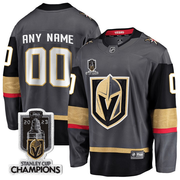 Vegas Golden Knights 2023 Stanley Champions Patch Custom Jersey V2 – All Stitched - Image 3