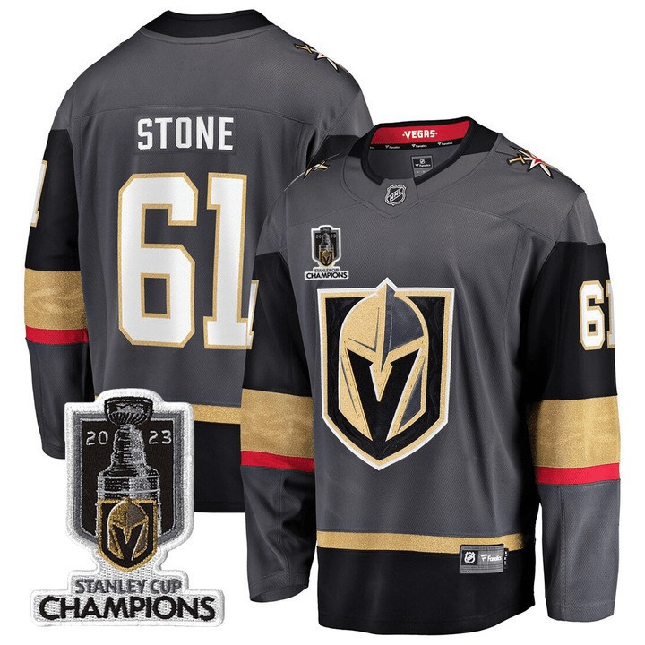 Men’s Vegas Golden Knights 2023 Stanley Champions Patch Jersey V2 – All Stitched - Image 9
