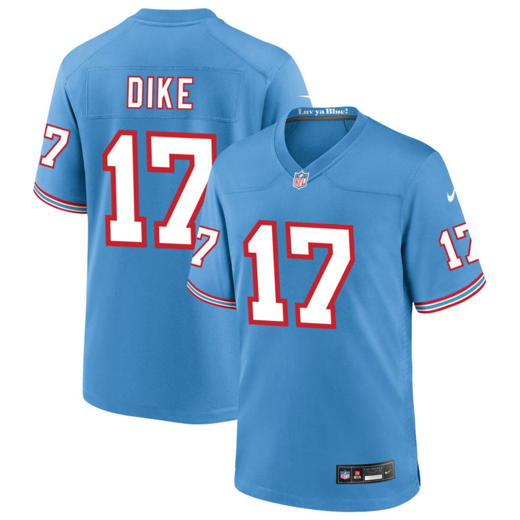 Chimere Dike #17 Tennessee Titans Blue Jersey - All Stitched