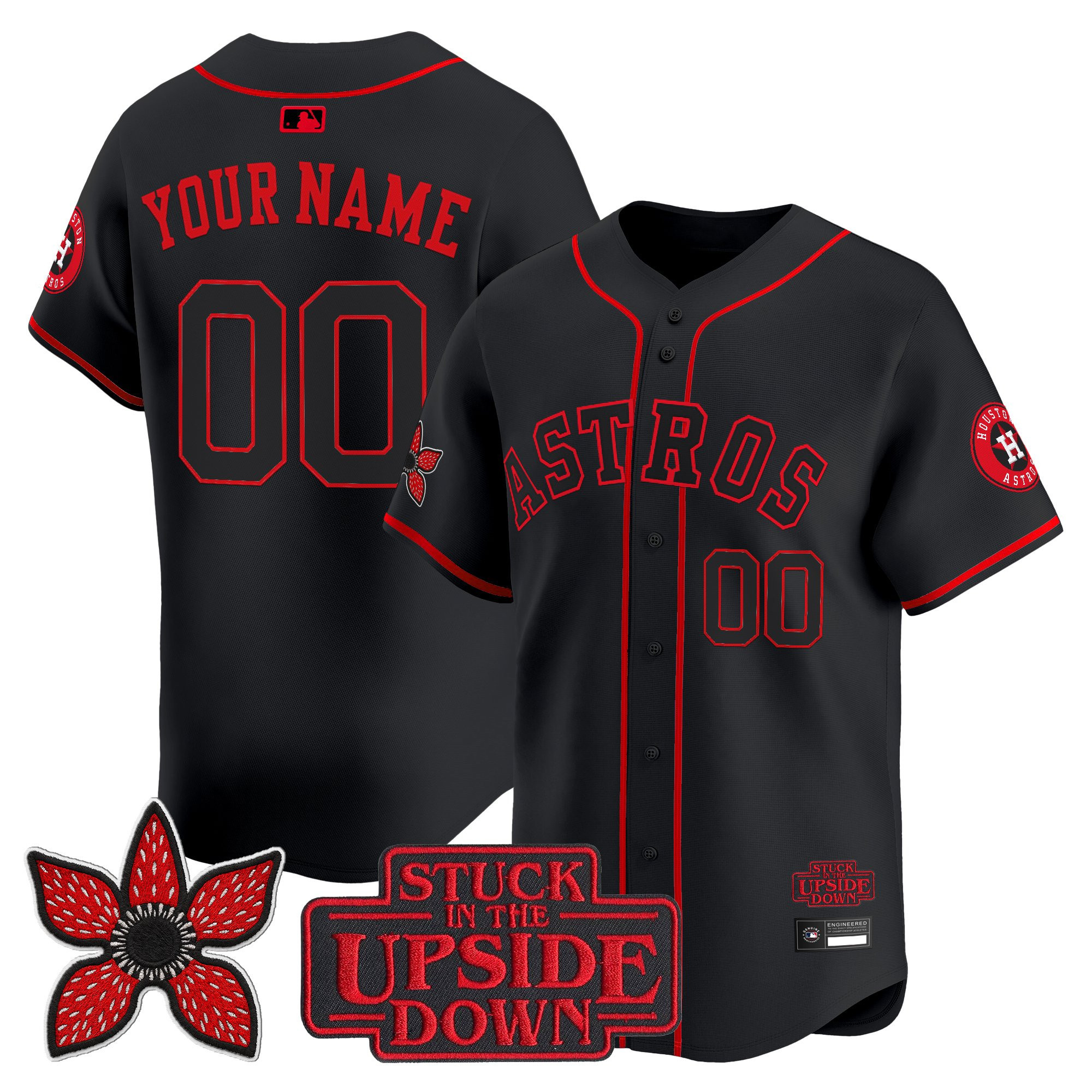 Houston Astros 'Stranger Things Edition' Vapor Premier Limited Custom Jersey - All Stitched