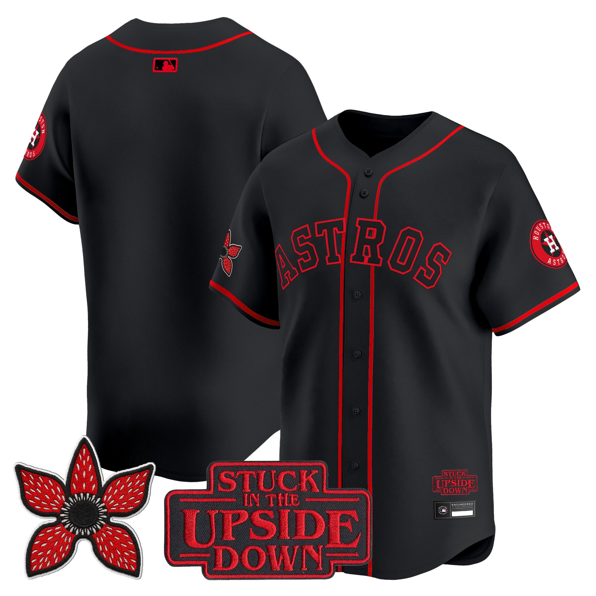 Houston Astros 'Stranger Things Edition' Vapor Premier Limited Jersey - All Stitched - Image 11