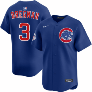 Alex Bregman #3 Chicago Cubs Navy Jersey - All Stitched