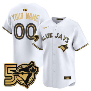 Toronto Blue Jays 50 Seasons Patch Vapor Premier Limited Custom Jersey - All Stitched