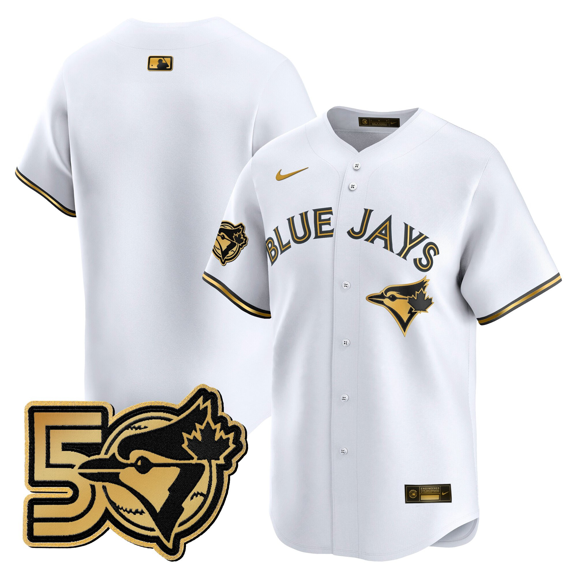 Men's Toronto Blue Jays 50 Seasons Patch Vapor Premier Limited Jersey - All Stitched - Image 22