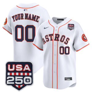 Houston Astros 250America Patch Vapor Premier Limited Custom Jersey - All Stitched