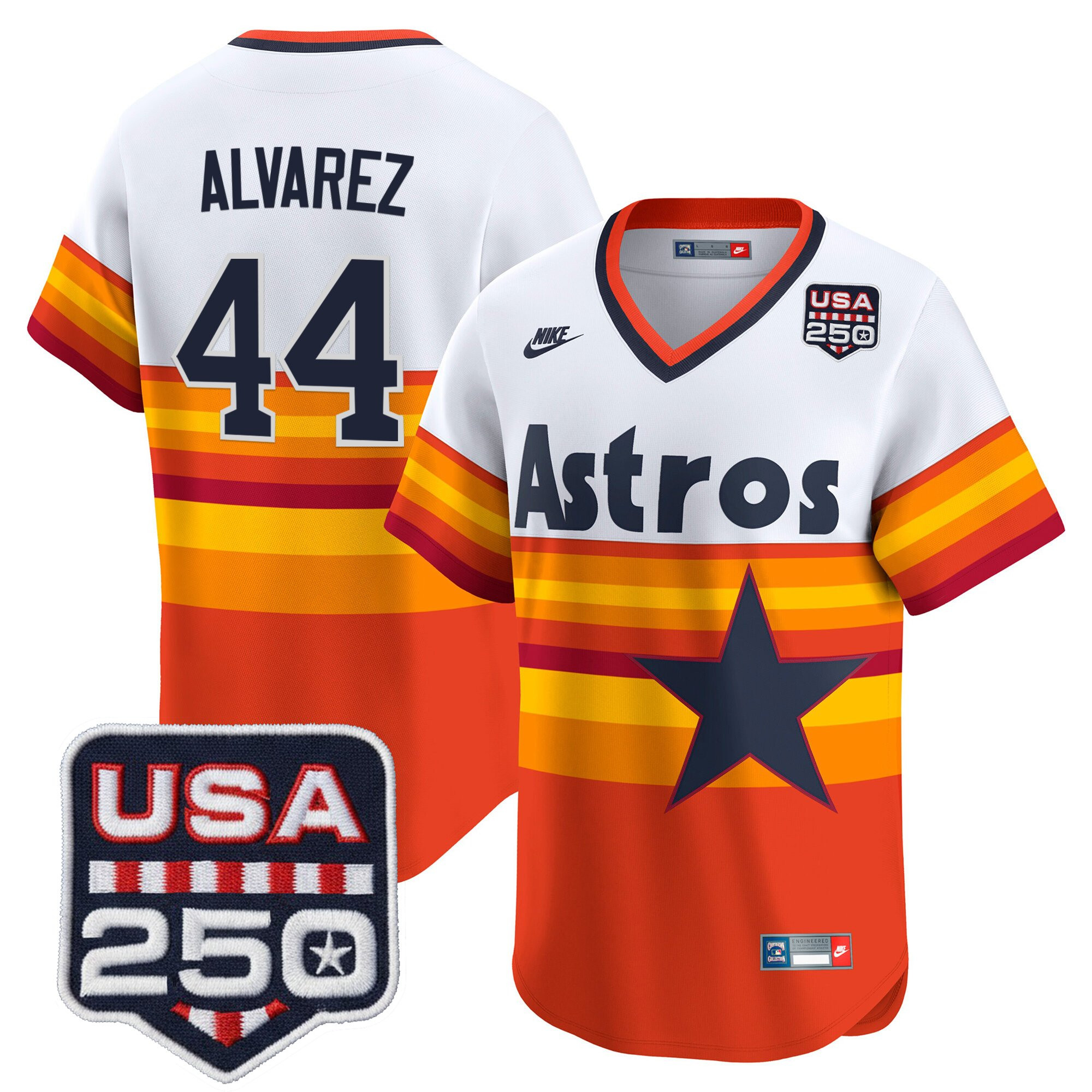 Men’s Houston Astros 250America Patch Vapor Premier Limited Jersey - All Stitched - Image 38
