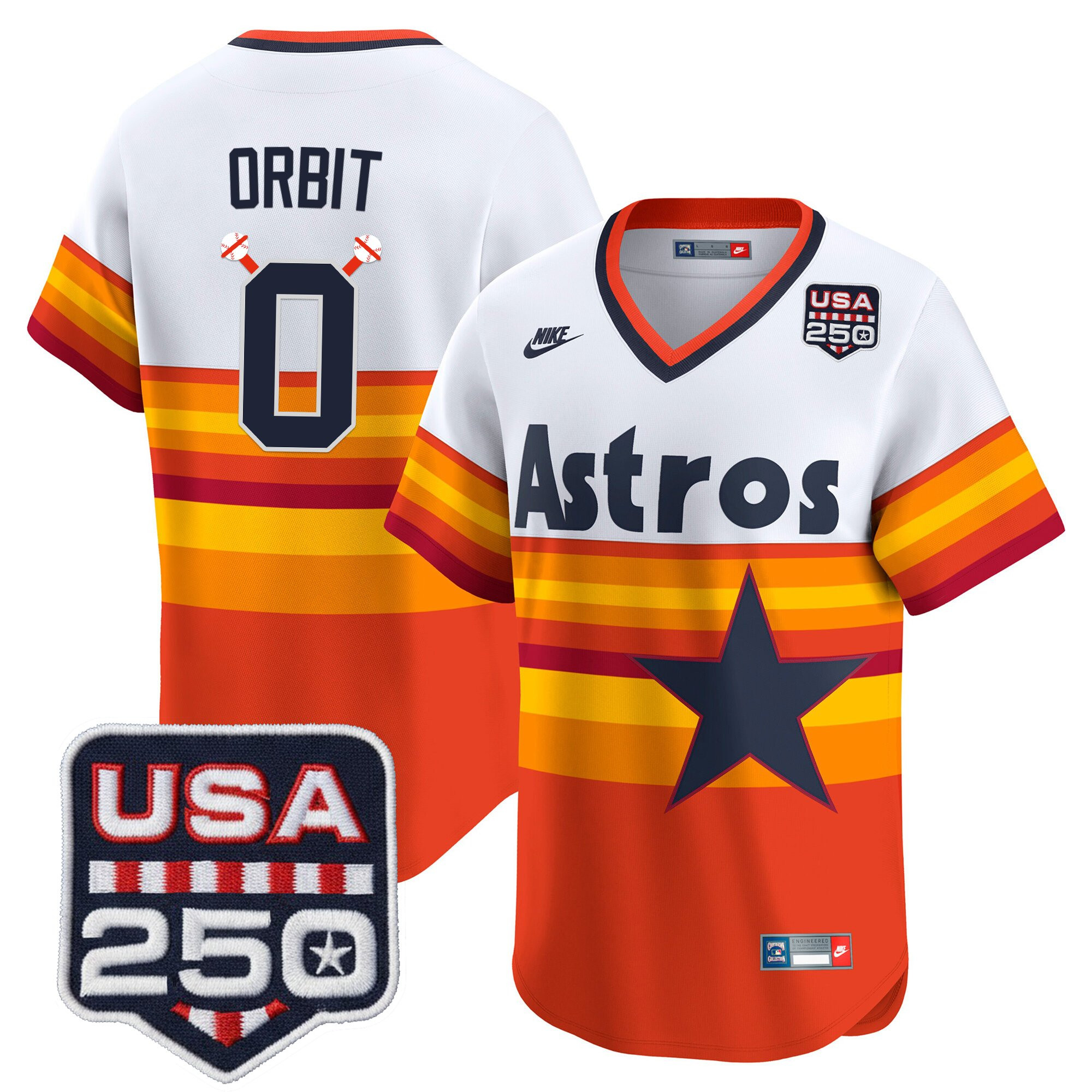 Men’s Houston Astros 250America Patch Vapor Premier Limited Jersey - All Stitched - Image 40