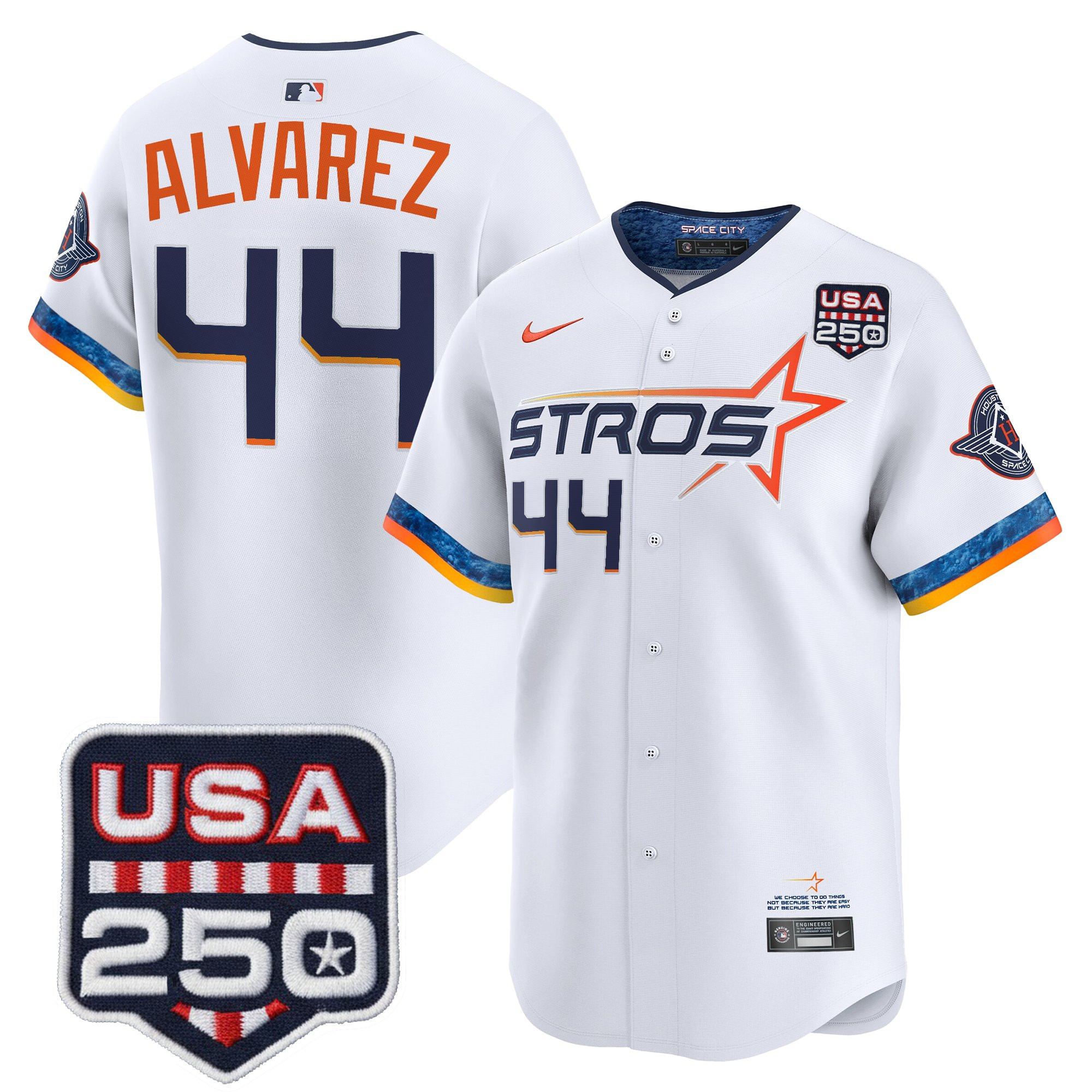Men’s Houston Astros 250America Patch Vapor Premier Limited Jersey - All Stitched - Image 27