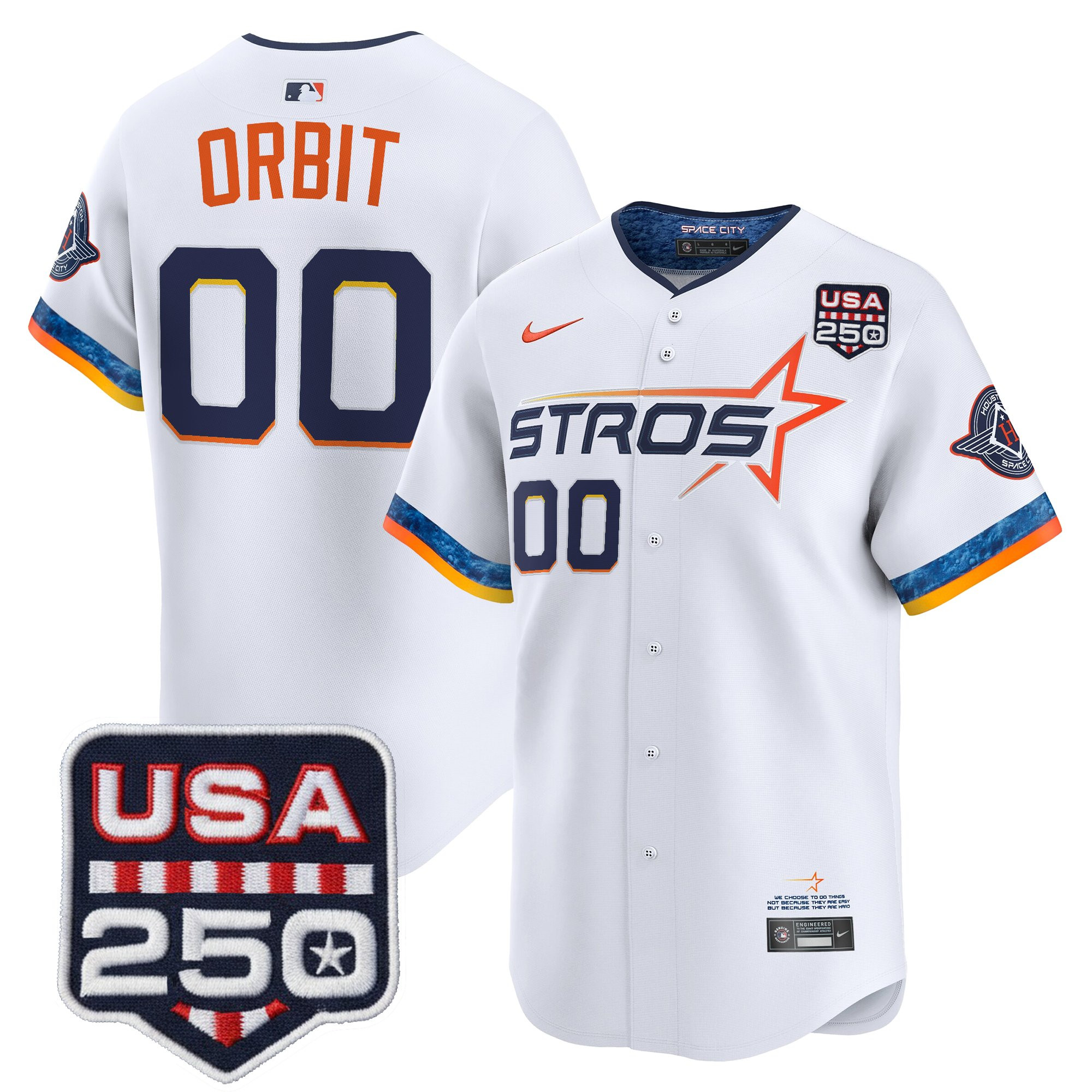 Men’s Houston Astros 250America Patch Vapor Premier Limited Jersey - All Stitched - Image 29