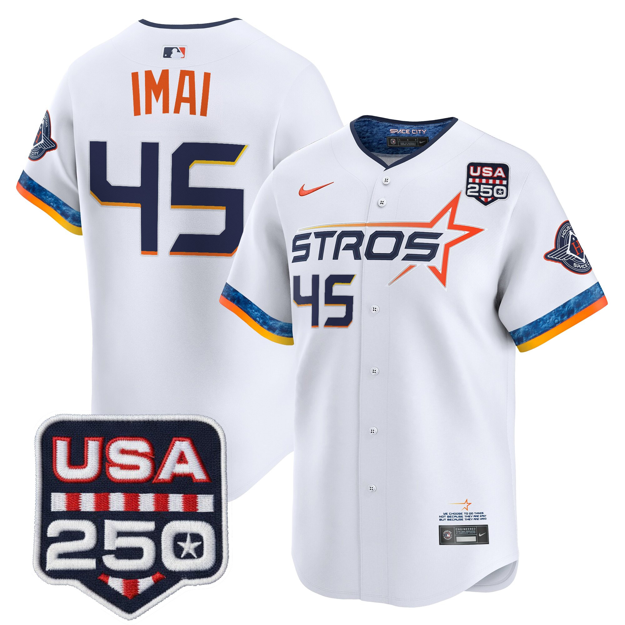 Men’s Houston Astros 250America Patch Vapor Premier Limited Jersey - All Stitched - Image 25