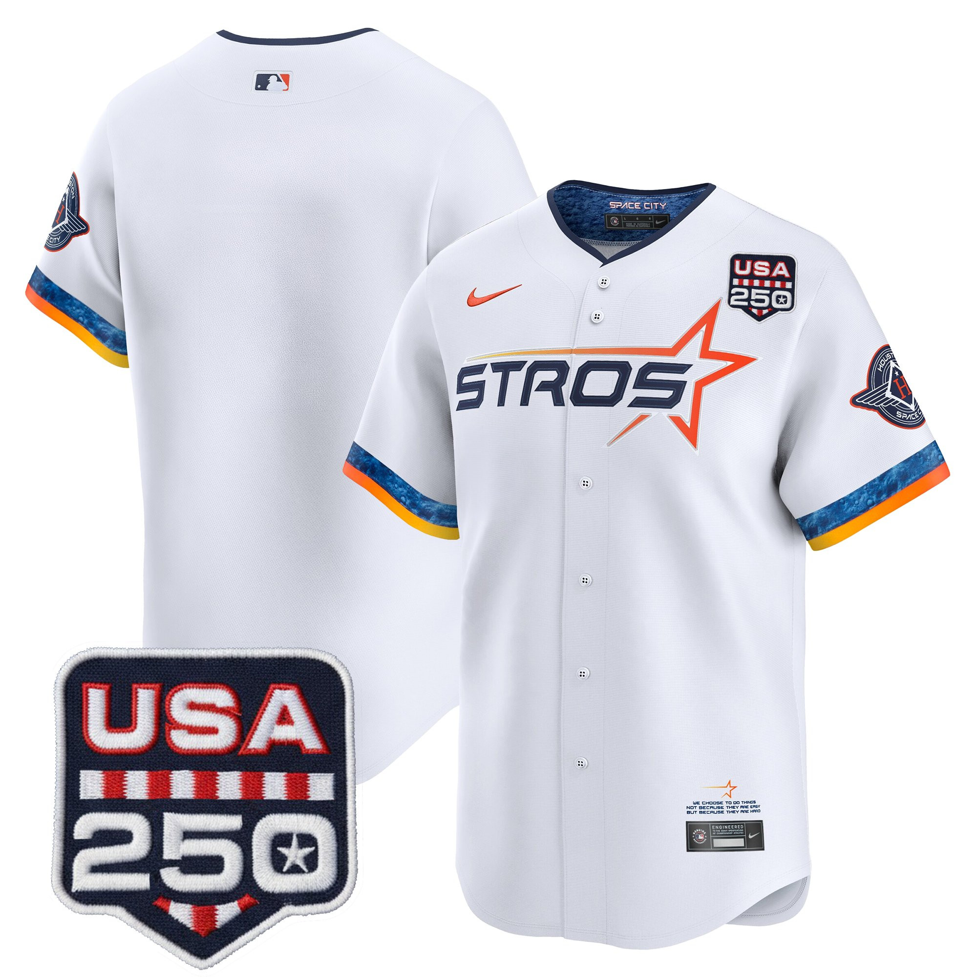 Men’s Houston Astros 250America Patch Vapor Premier Limited Jersey - All Stitched - Image 33