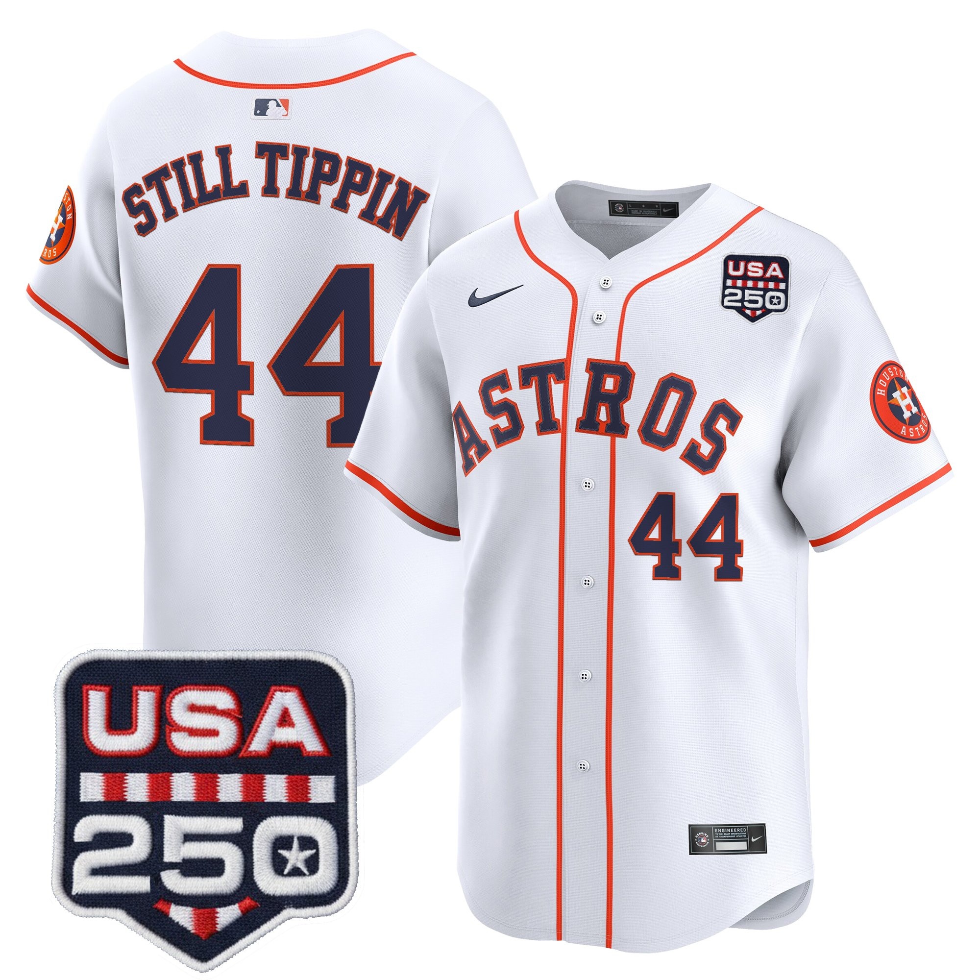 Men’s Houston Astros 250America Patch Vapor Premier Limited Jersey - All Stitched - Image 9