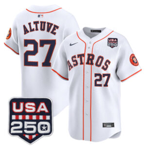 Men’s Houston Astros 250America Patch Vapor Premier Limited Jersey - All Stitched