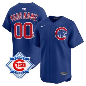 Chicago Cubs 150th Anniversary Custom Jersey - All Stitched