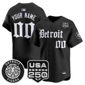 Detroit Tigers ‘Gothic Edition’ Vapor Premier Limited Custom Jersey - All Stitched