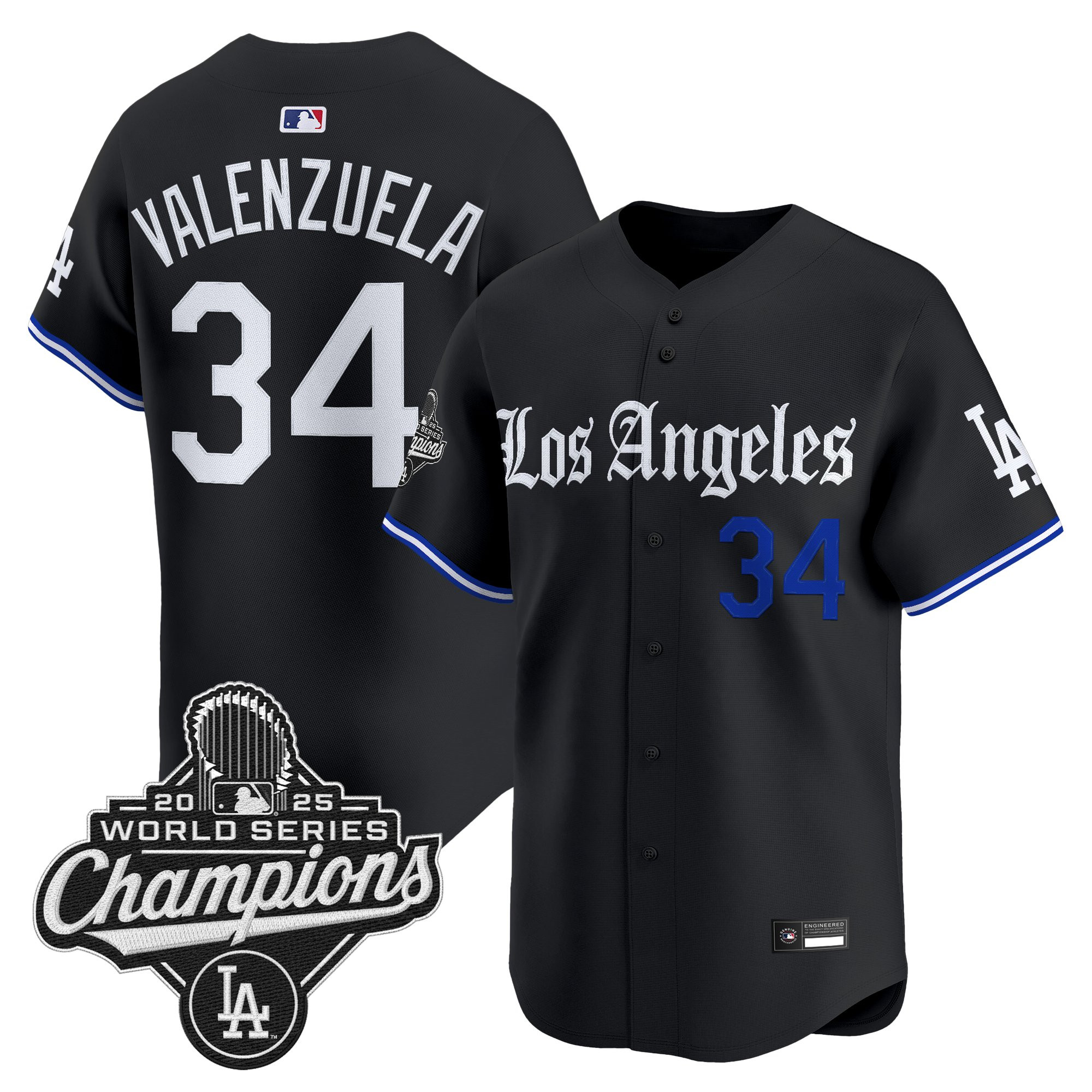 Los Angeles Dodgers "Gothic Edition" Vapor Premier Limited Jersey - All Stitched - Image 4
