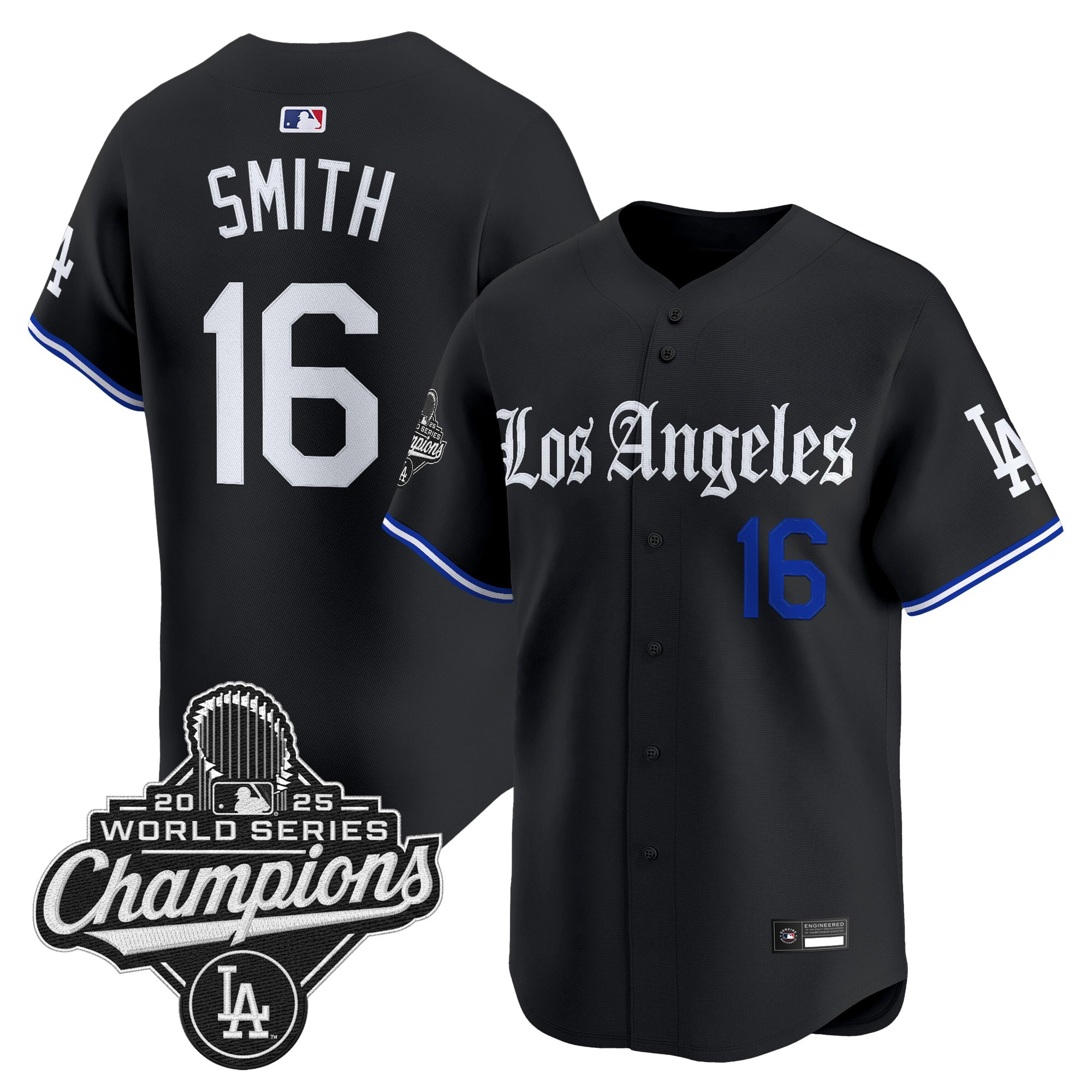 Los Angeles Dodgers "Gothic Edition" Vapor Premier Limited Jersey - All Stitched - Image 3