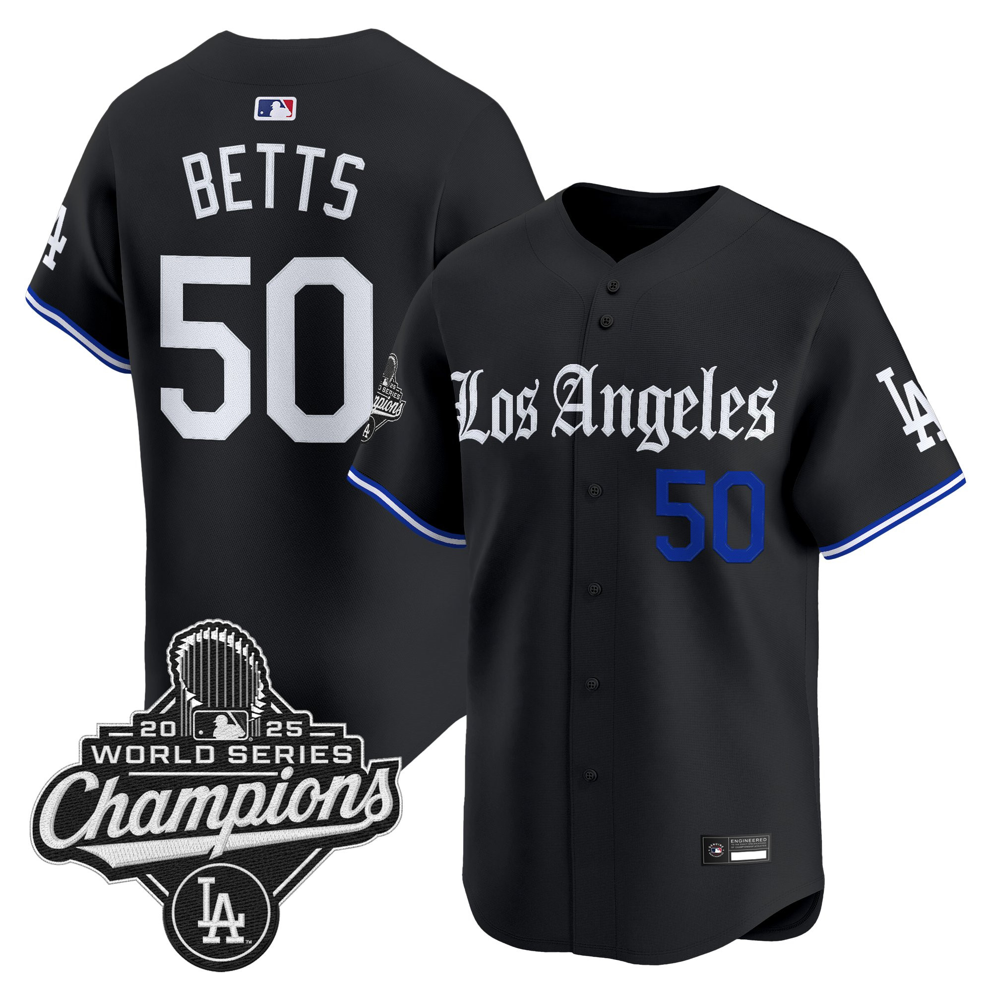 Los Angeles Dodgers "Gothic Edition" Vapor Premier Limited Jersey - All Stitched - Image 9