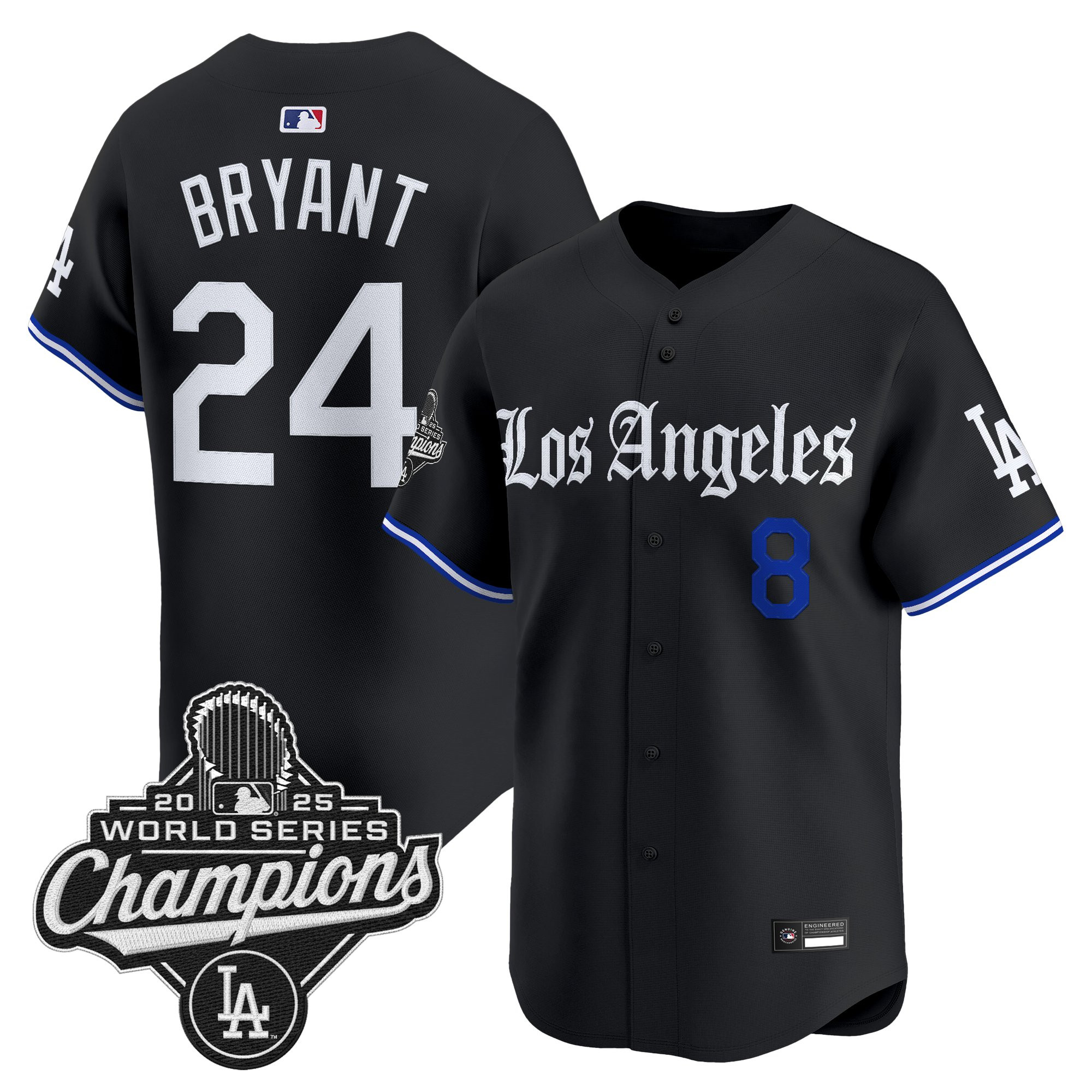 Los Angeles Dodgers "Gothic Edition" Vapor Premier Limited Jersey - All Stitched - Image 10