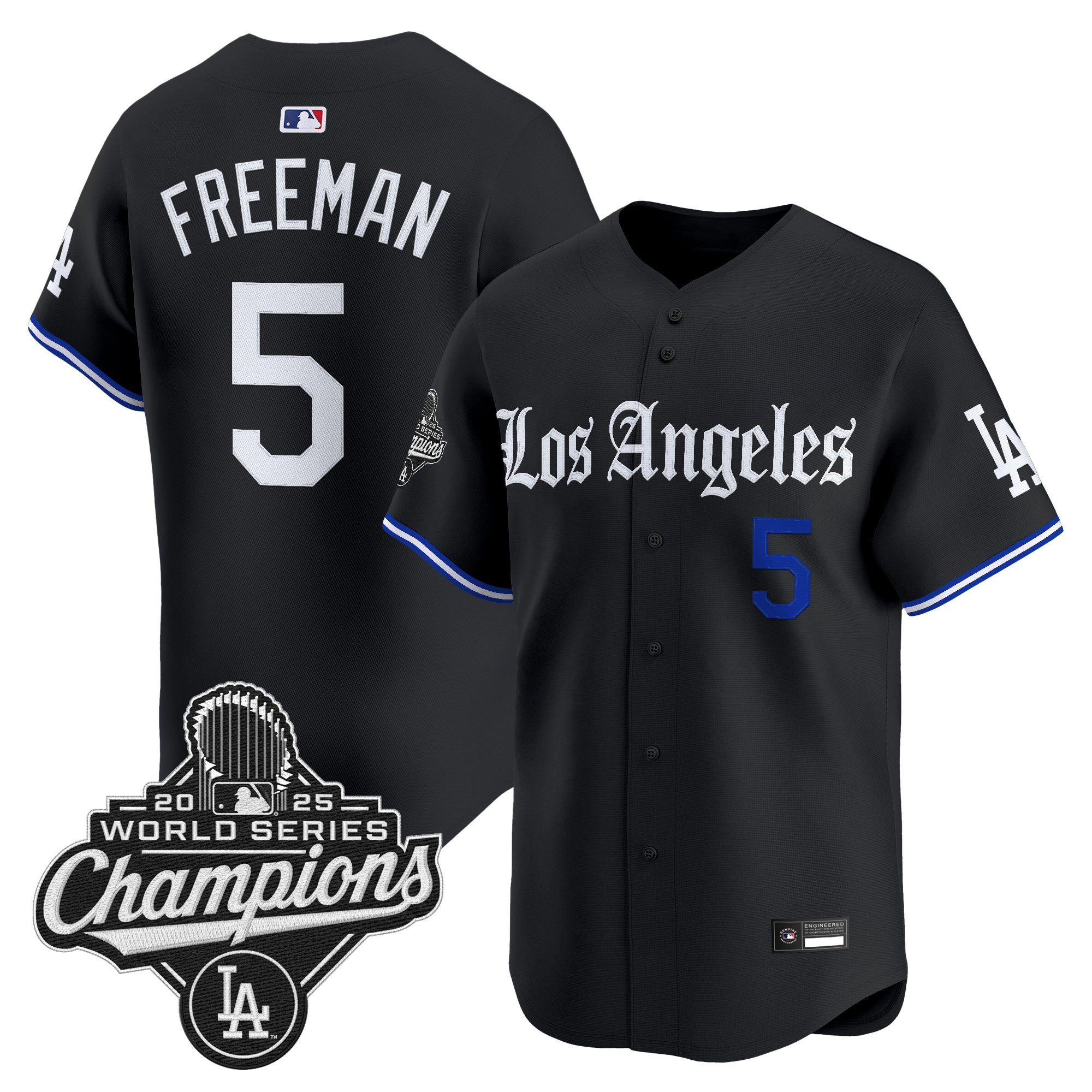 Los Angeles Dodgers "Gothic Edition" Vapor Premier Limited Jersey - All Stitched - Image 5
