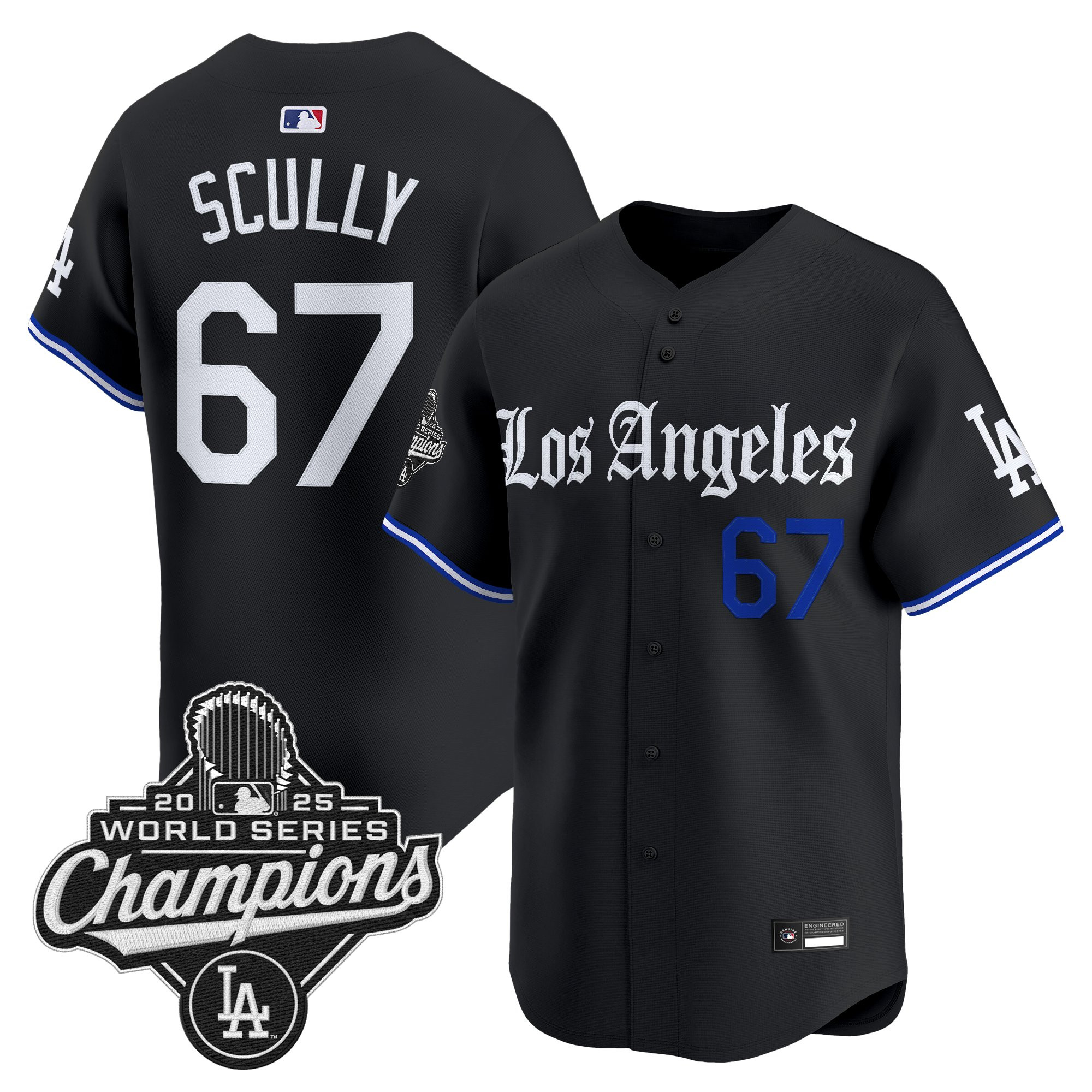 Los Angeles Dodgers "Gothic Edition" Vapor Premier Limited Jersey - All Stitched - Image 11
