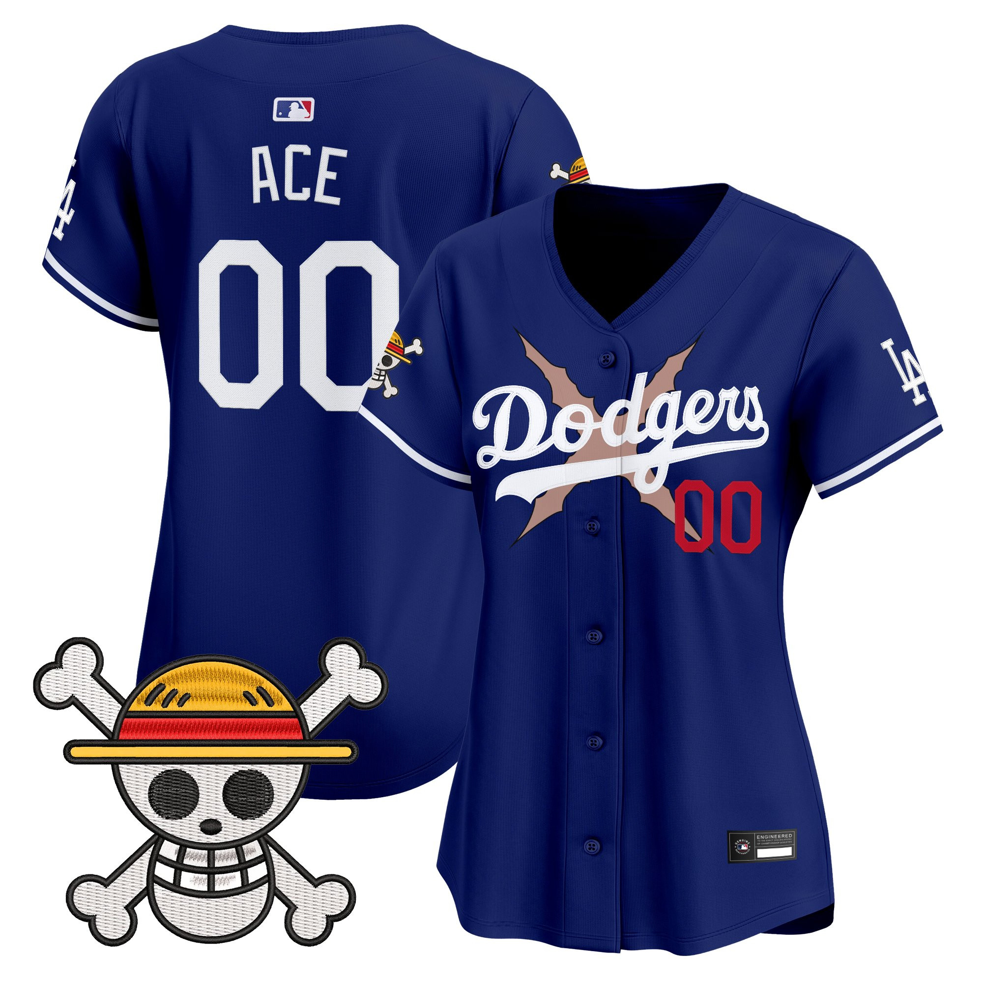 Women's Los Angeles Dodgers x One Piece Vapor Premier Limited Jersey - Stitched - Image 16