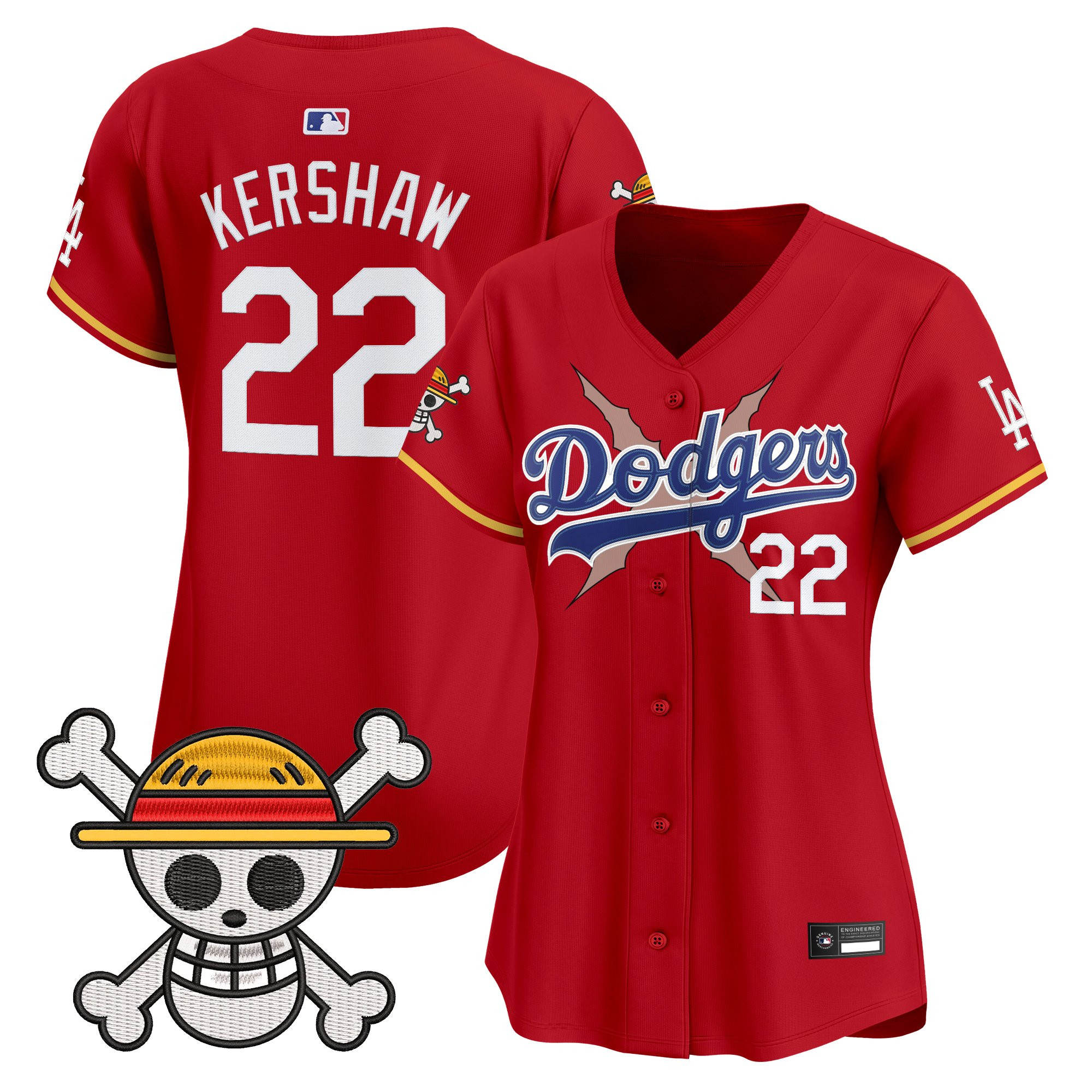 Women's Los Angeles Dodgers x One Piece Vapor Premier Limited Jersey - Stitched - Image 11