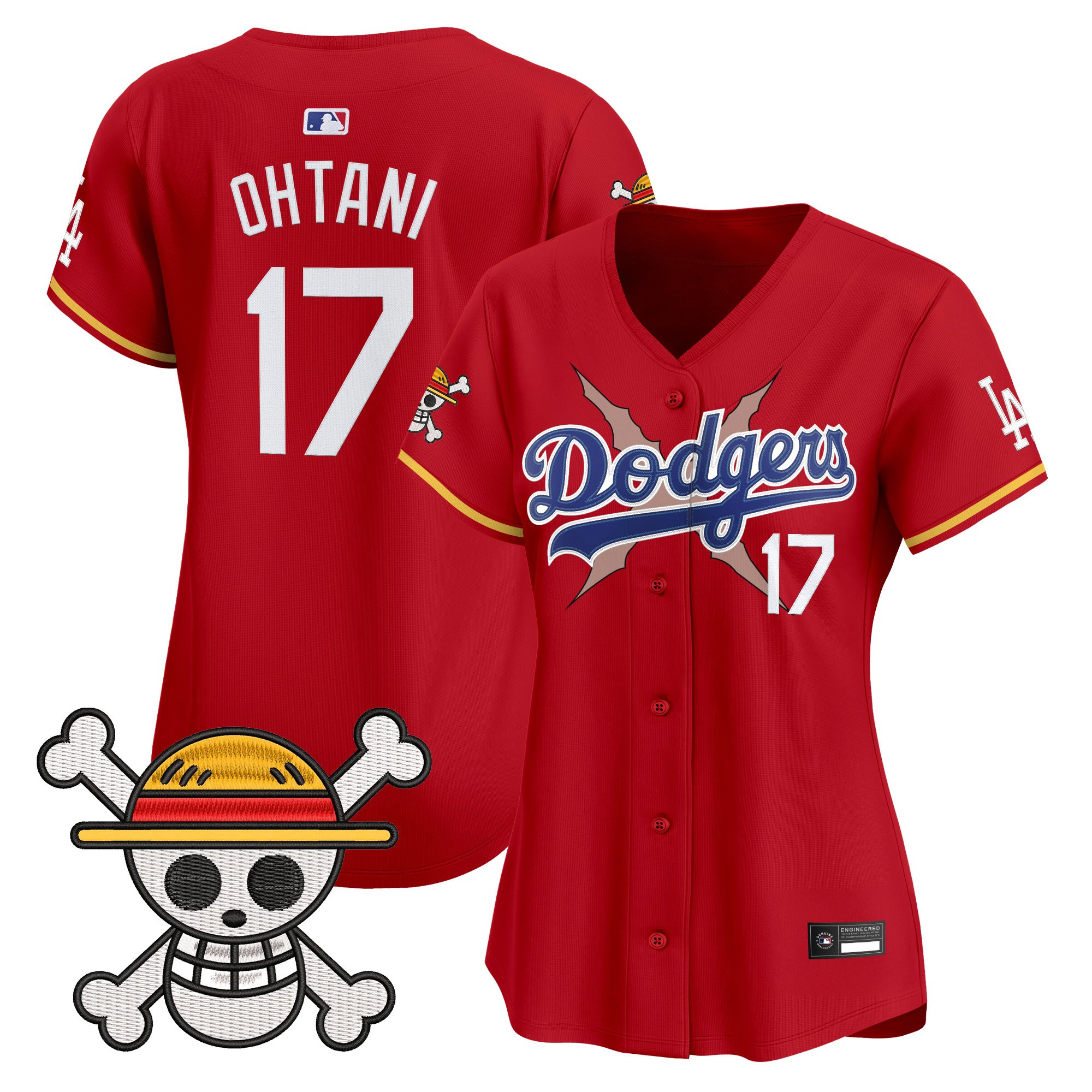 Women's Los Angeles Dodgers x One Piece Vapor Premier Limited Jersey - Stitched - Image 7
