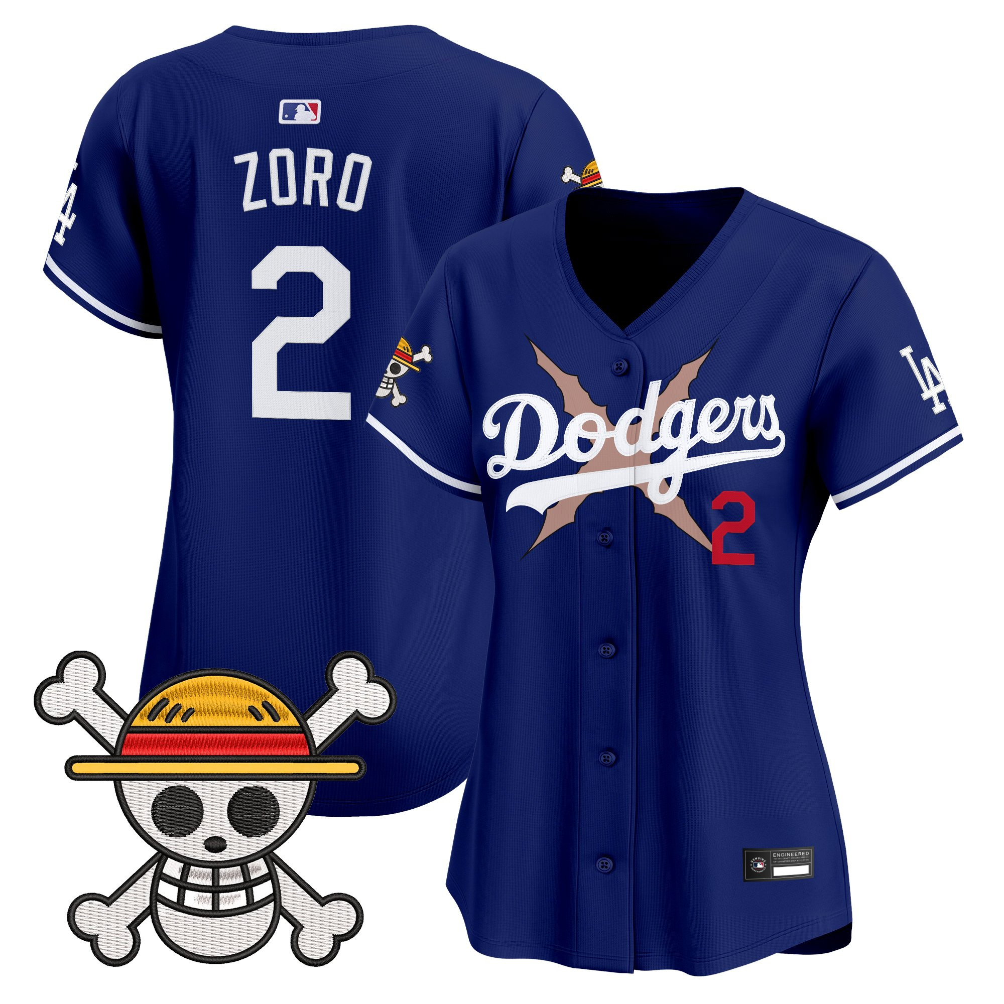 Women's Los Angeles Dodgers x One Piece Vapor Premier Limited Jersey - Stitched - Image 14