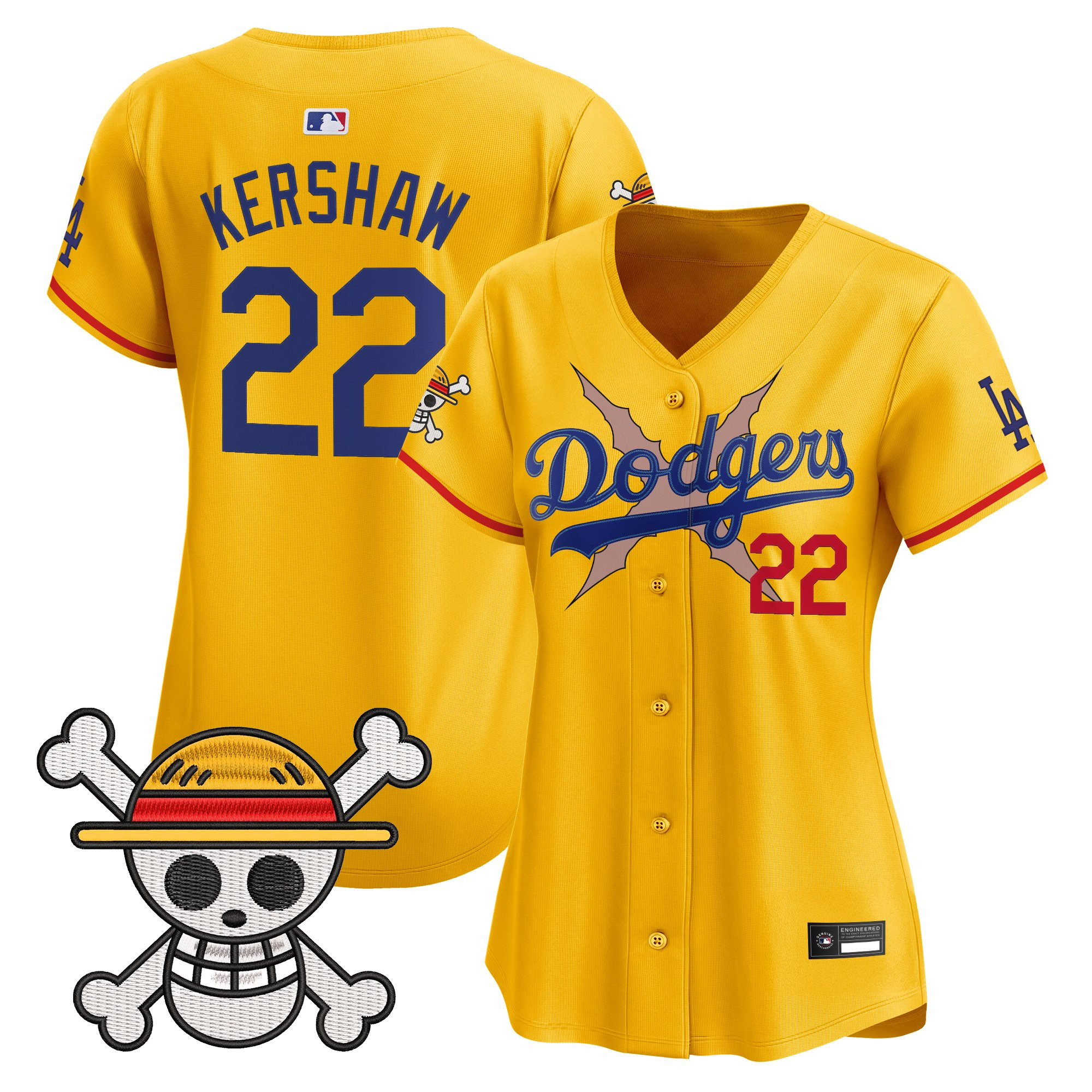 Women's Los Angeles Dodgers x One Piece Vapor Premier Limited Jersey - Stitched - Image 43