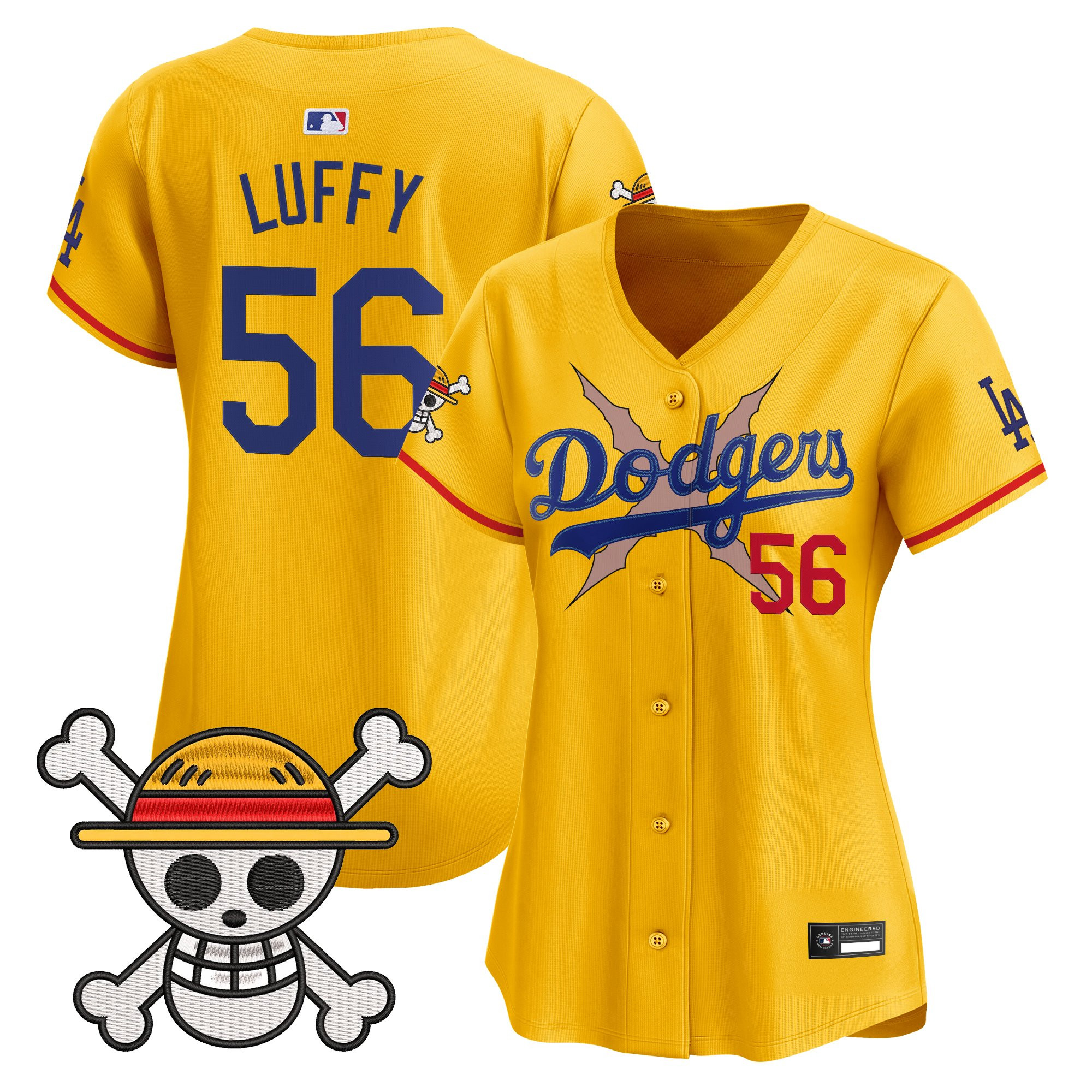 Women's Los Angeles Dodgers x One Piece Vapor Premier Limited Jersey - Stitched - Image 34