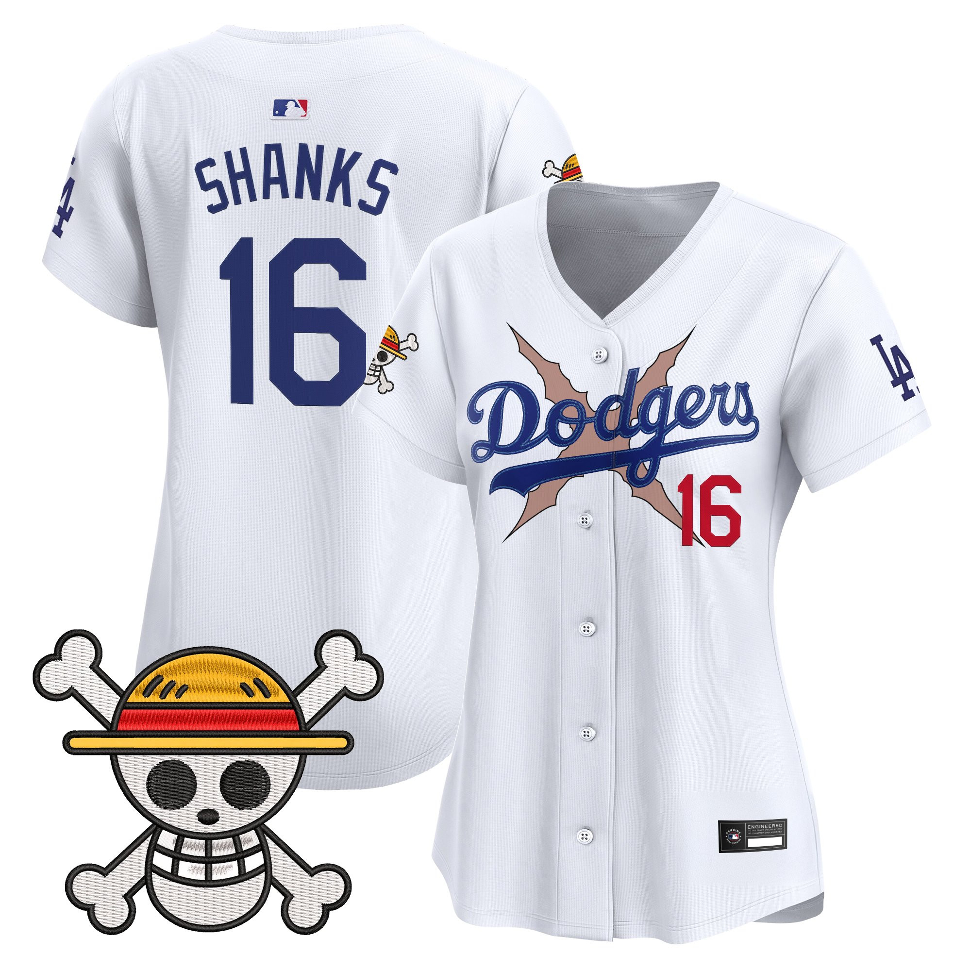Women's Los Angeles Dodgers x One Piece Vapor Premier Limited Jersey - Stitched - Image 27