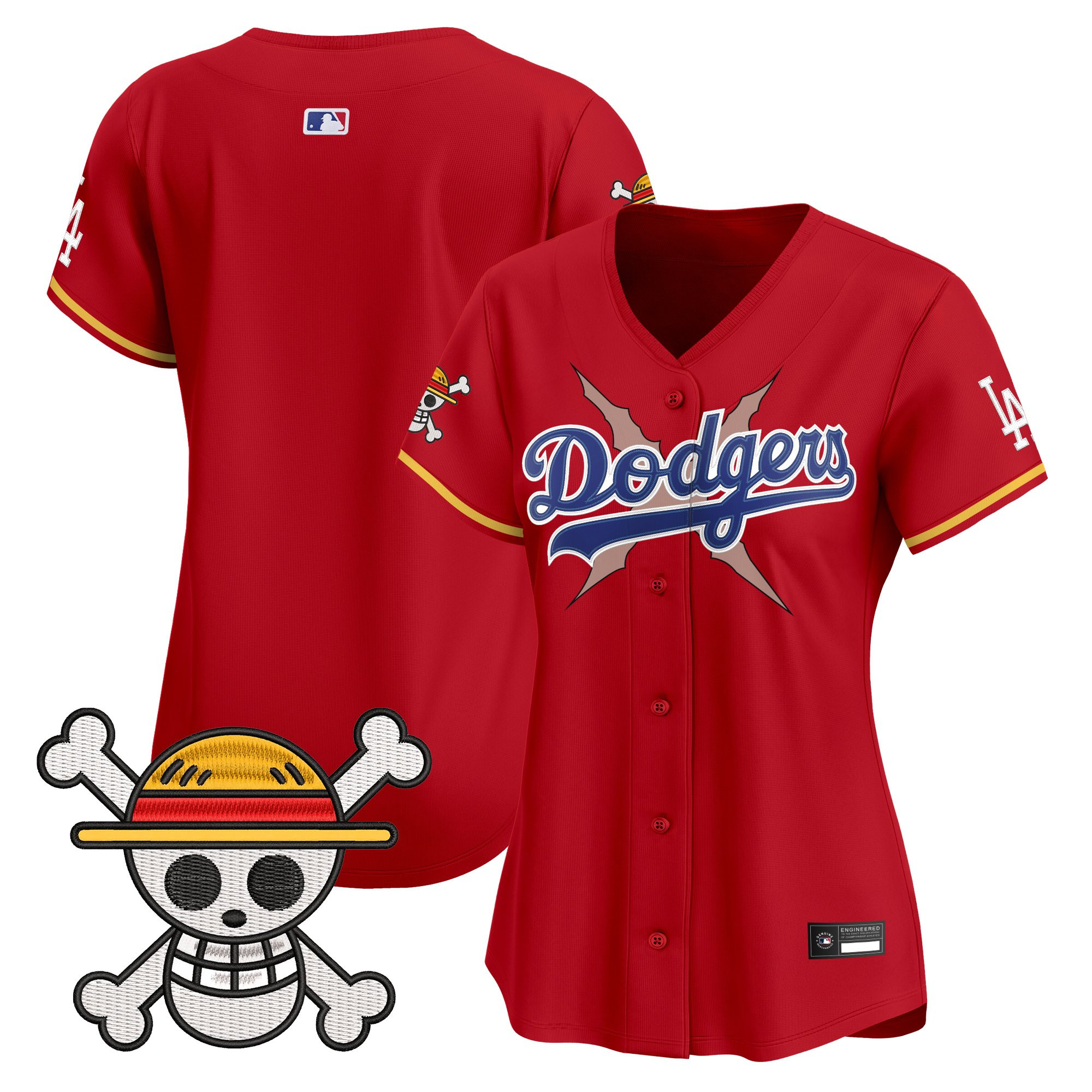 Women's Los Angeles Dodgers x One Piece Vapor Premier Limited Jersey - Stitched - Image 12