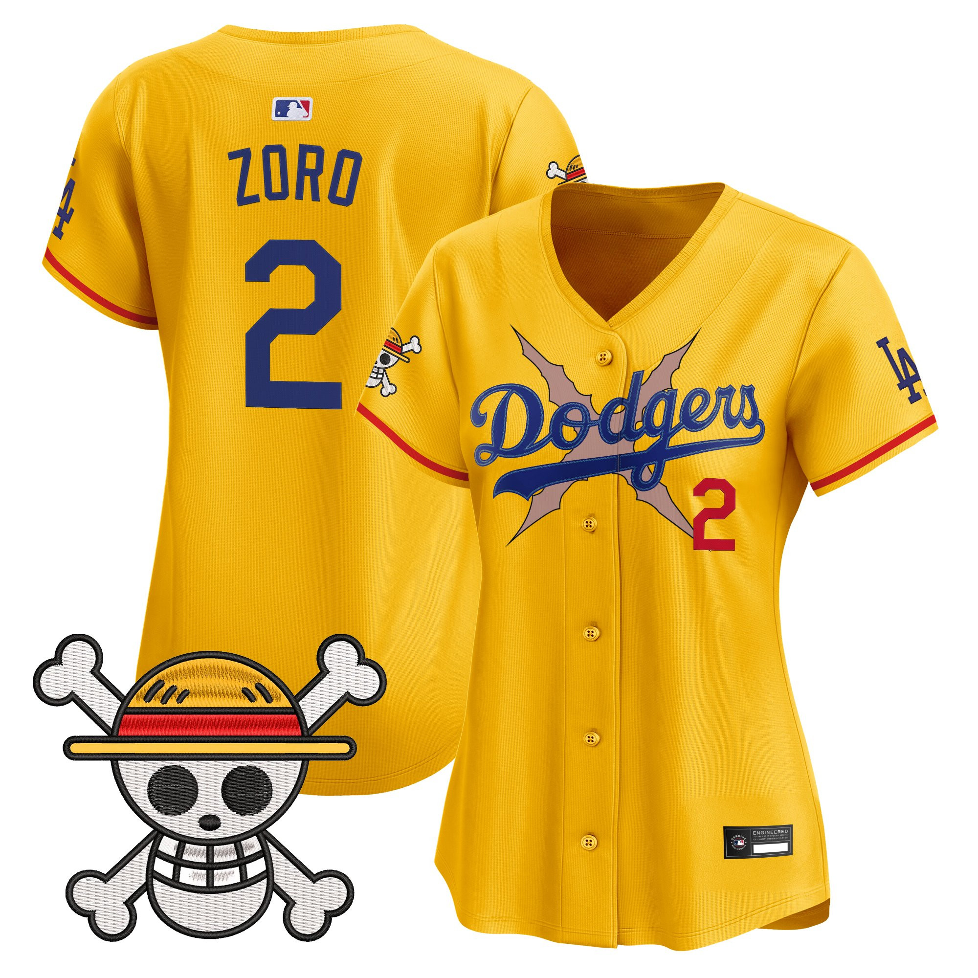 Women's Los Angeles Dodgers x One Piece Vapor Premier Limited Jersey - Stitched - Image 35