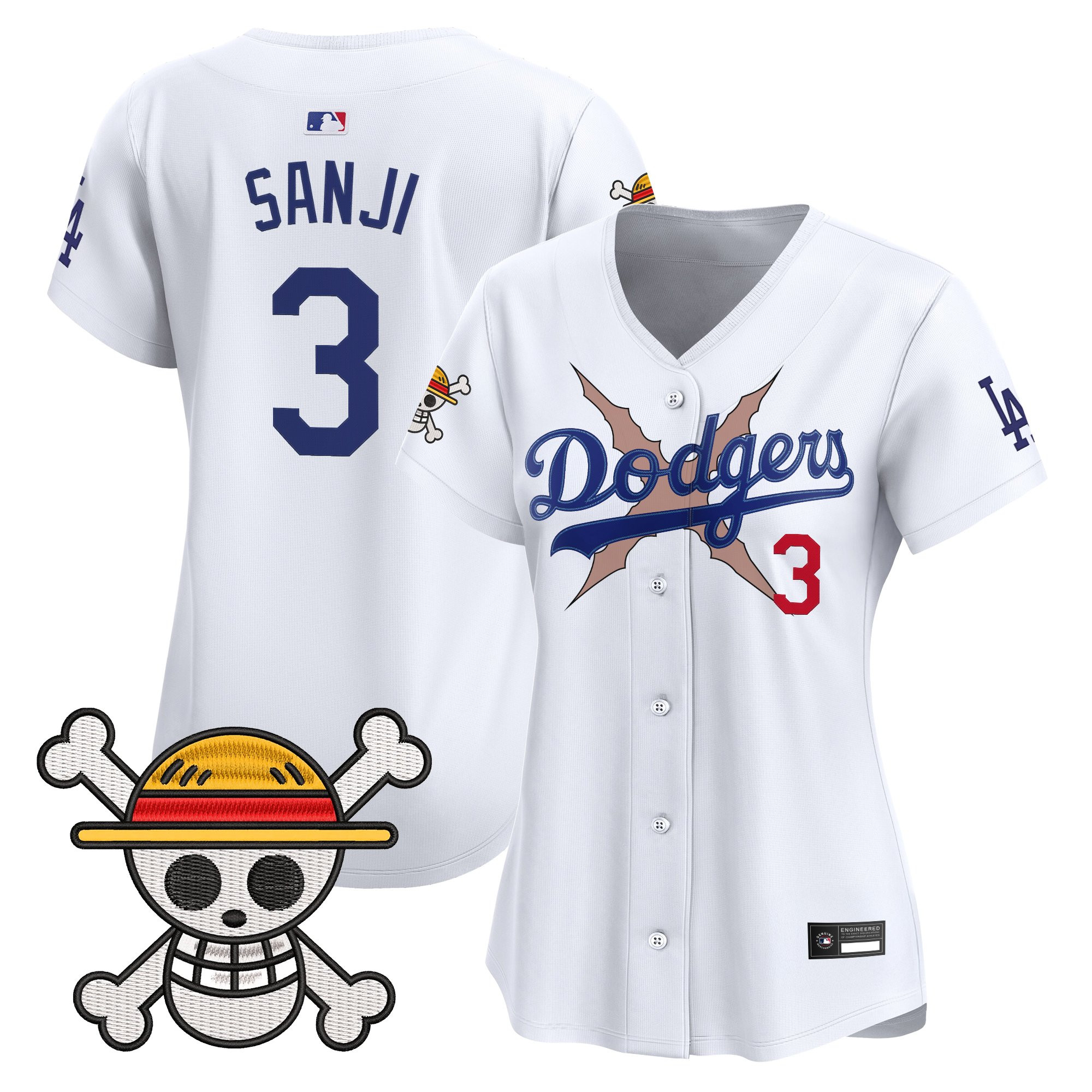Women's Los Angeles Dodgers x One Piece Vapor Premier Limited Jersey - Stitched - Image 25