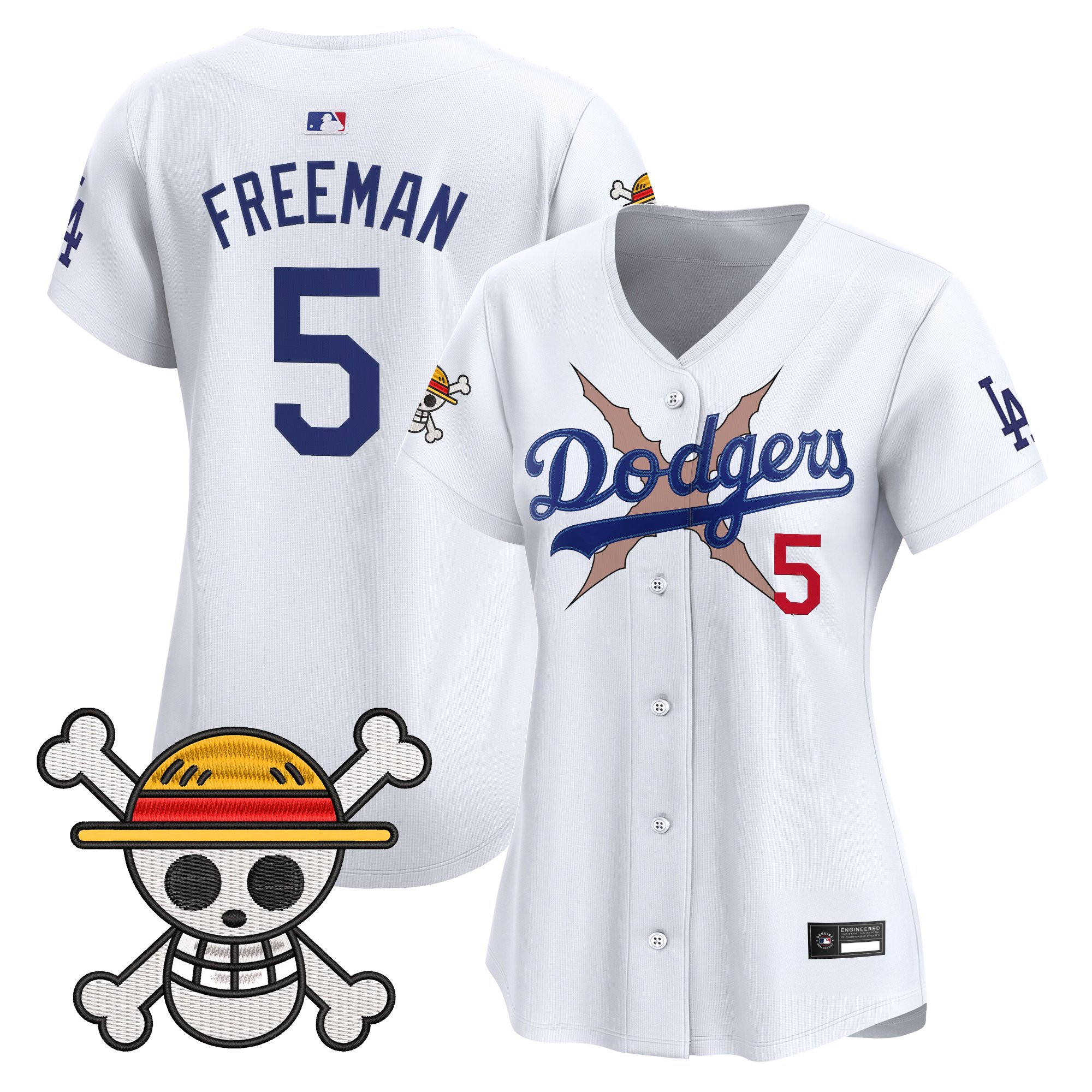 Women's Los Angeles Dodgers x One Piece Vapor Premier Limited Jersey - Stitched - Image 29
