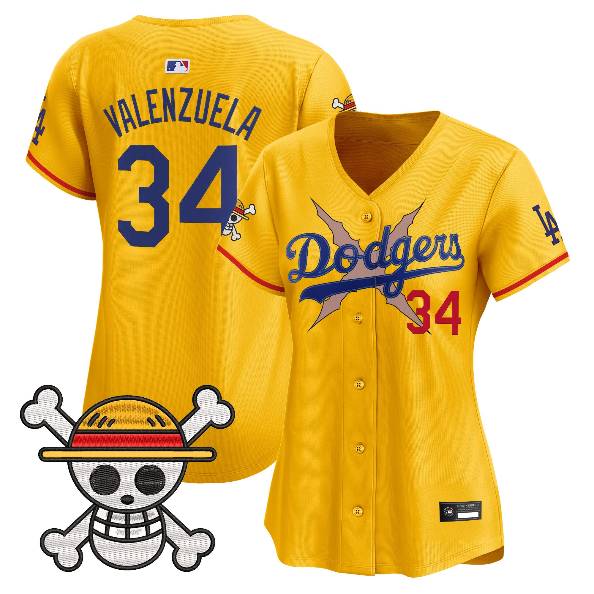 Women's Los Angeles Dodgers x One Piece Vapor Premier Limited Jersey - Stitched - Image 41