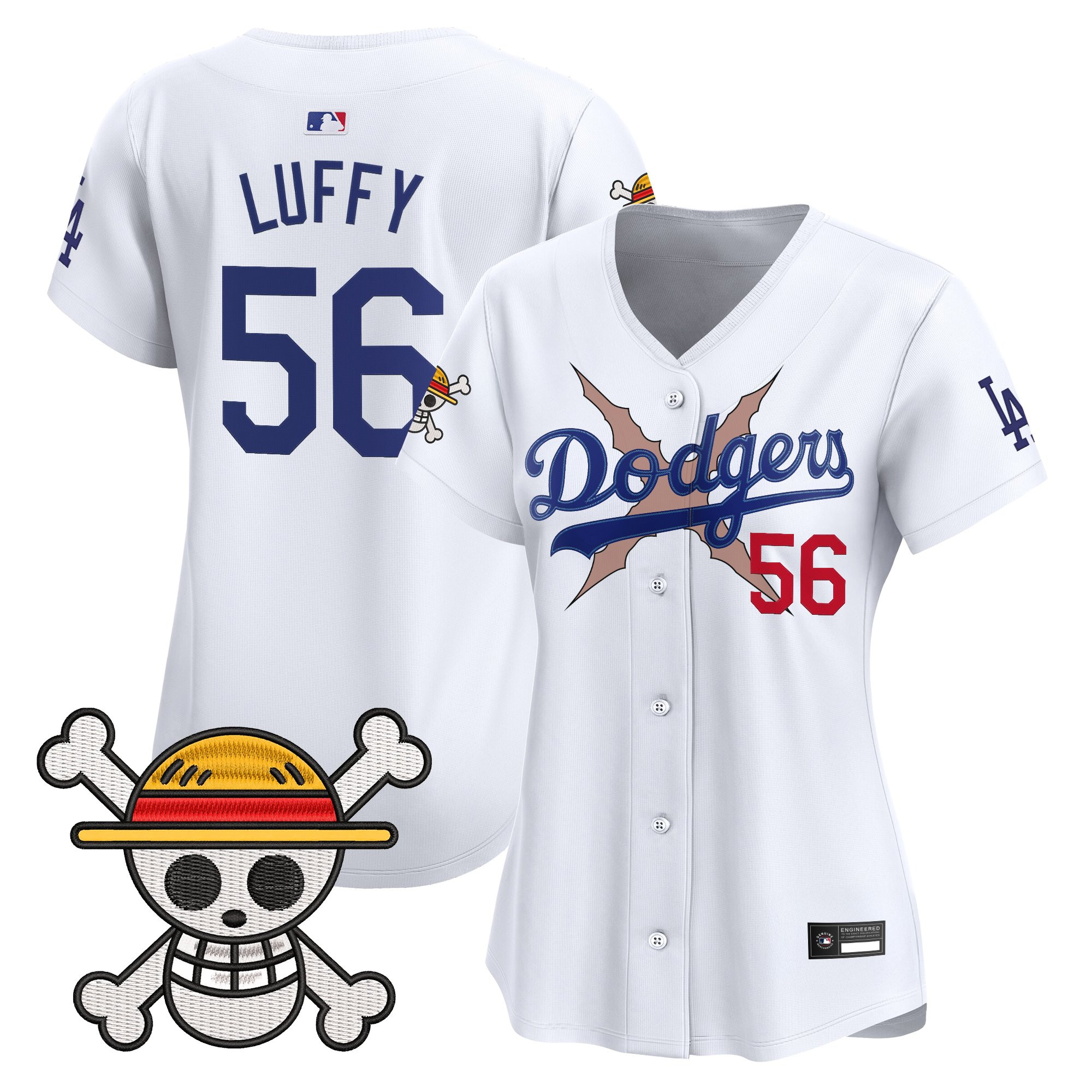 Women's Los Angeles Dodgers x One Piece Vapor Premier Limited Jersey - Stitched - Image 23