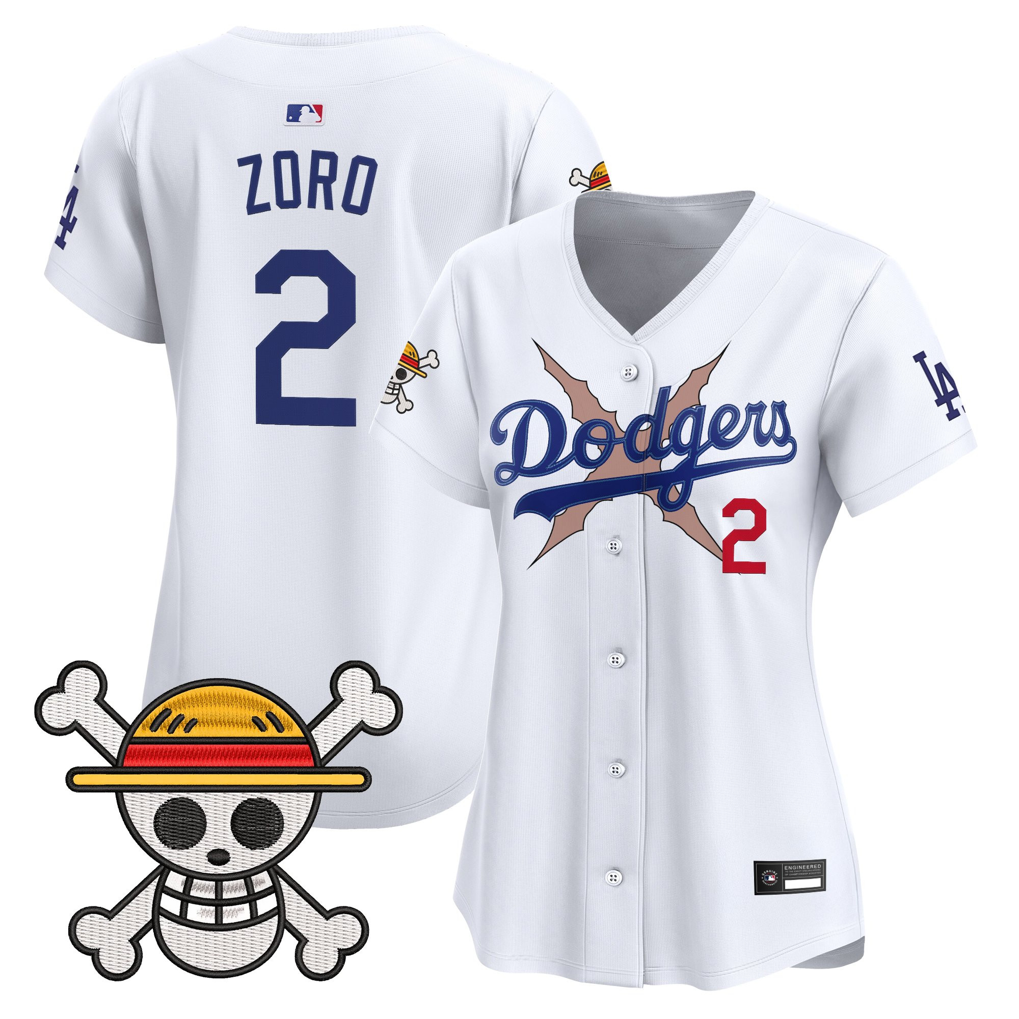 Women's Los Angeles Dodgers x One Piece Vapor Premier Limited Jersey - Stitched - Image 24