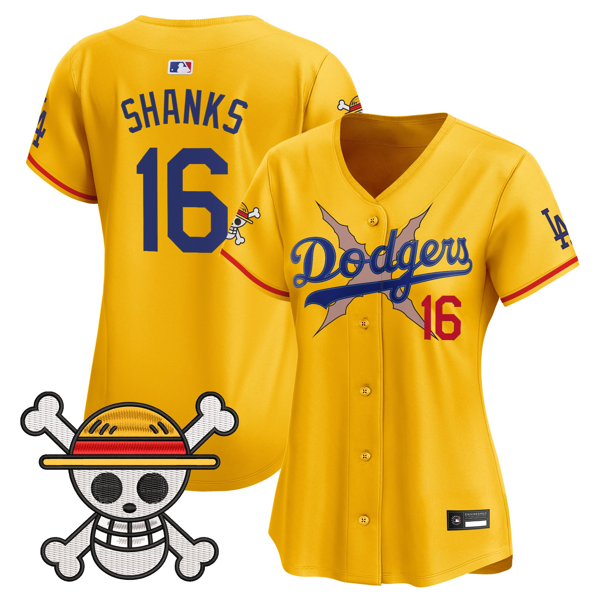 Women's Los Angeles Dodgers x One Piece Vapor Premier Limited Jersey - Stitched - Image 38