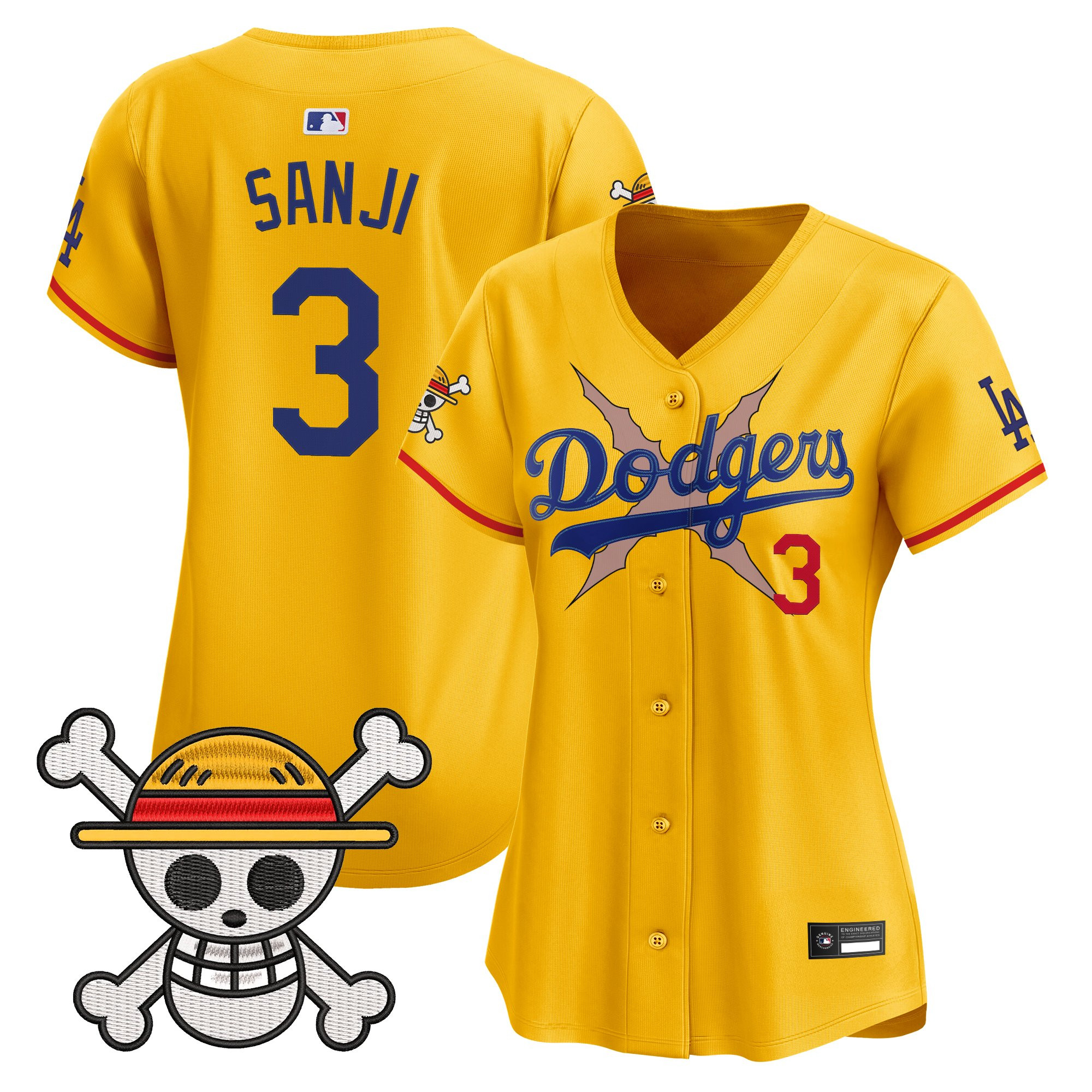 Women's Los Angeles Dodgers x One Piece Vapor Premier Limited Jersey - Stitched - Image 36