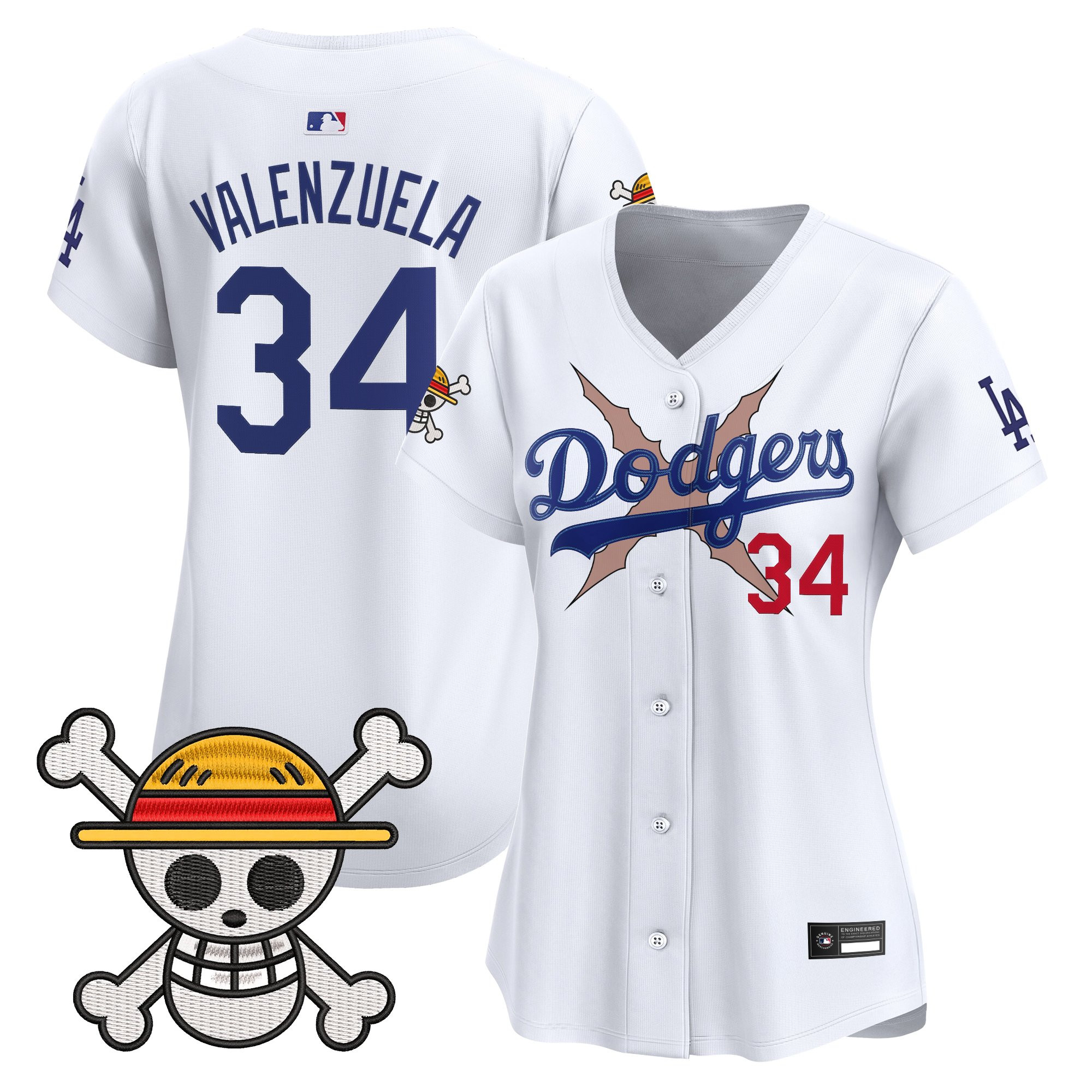 Women's Los Angeles Dodgers x One Piece Vapor Premier Limited Jersey - Stitched - Image 30